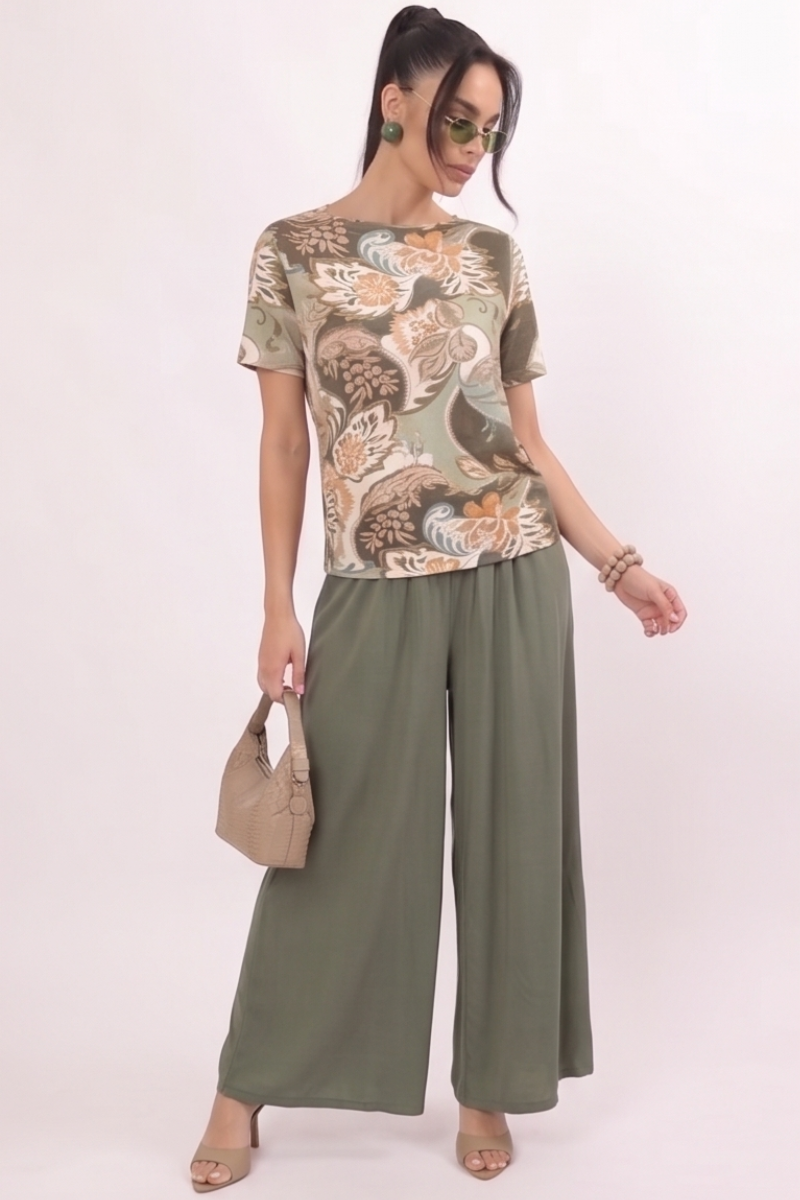 Pantagonna Con Elastico Verde militare|Colore:Verde militare