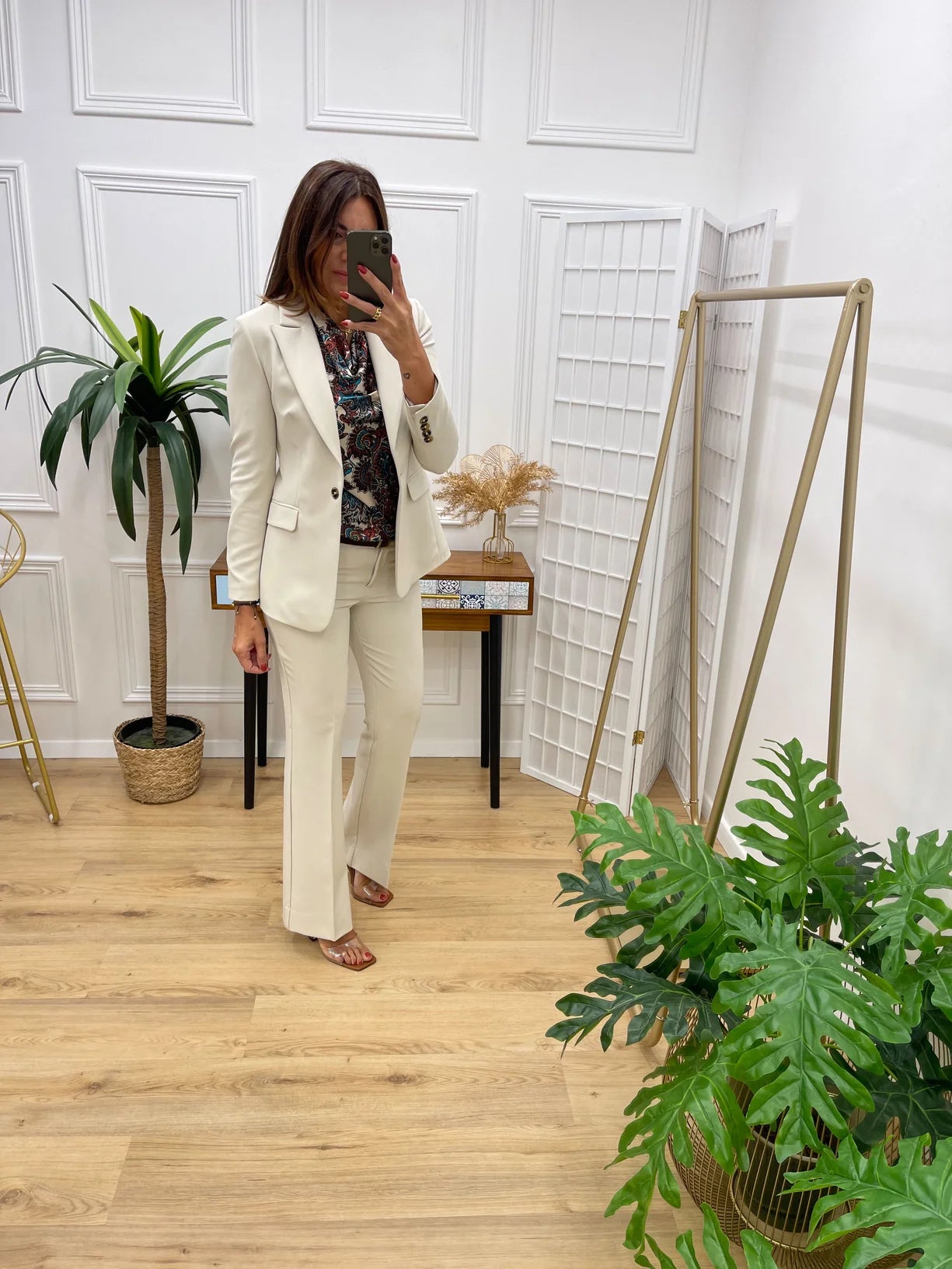Pantalone Zampa panna|Colore:Panna
