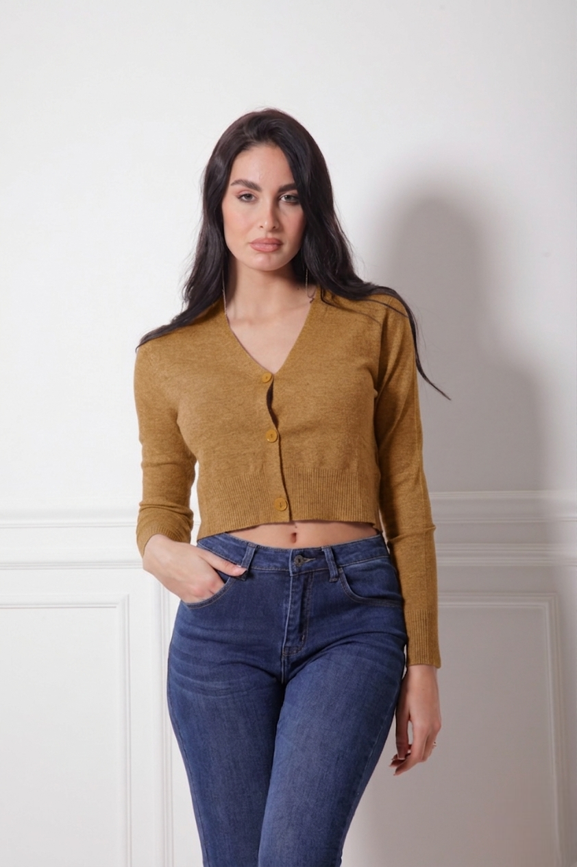 Cardigan Mindy cammello|Colore:Cammello