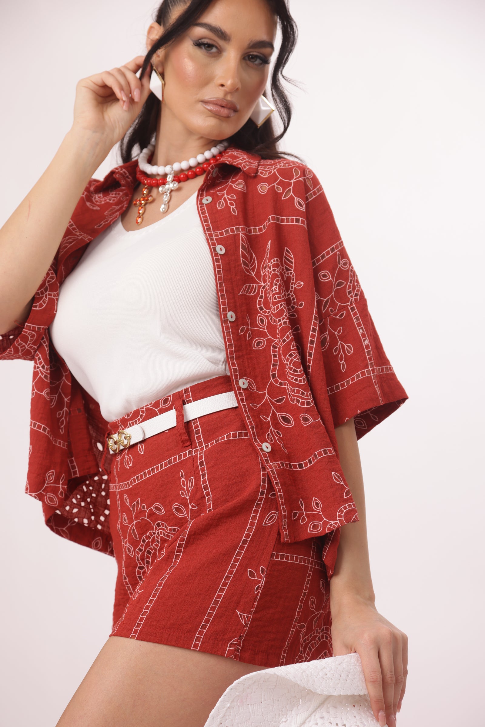 Camicia Bonny rosso|Colore:Rosso