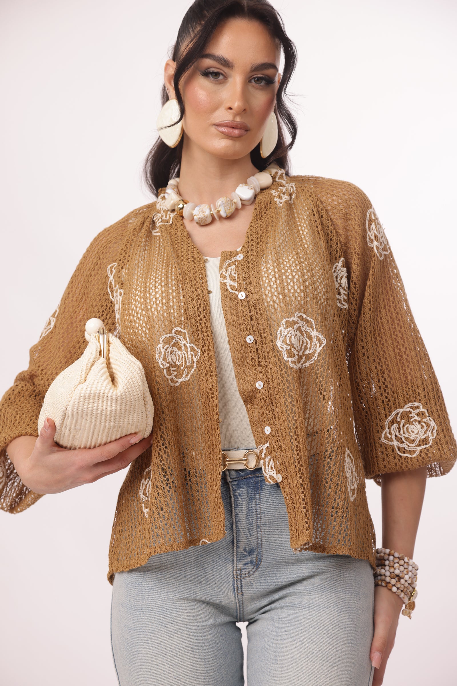 Cardigan Elité cammello|Colore:Cammello