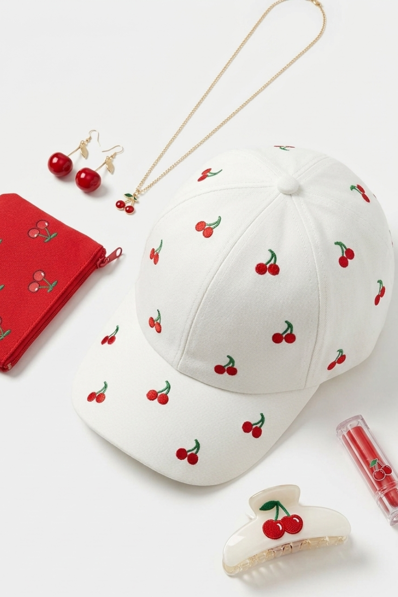 Cappello Cherry bianco|Colore:Bianco