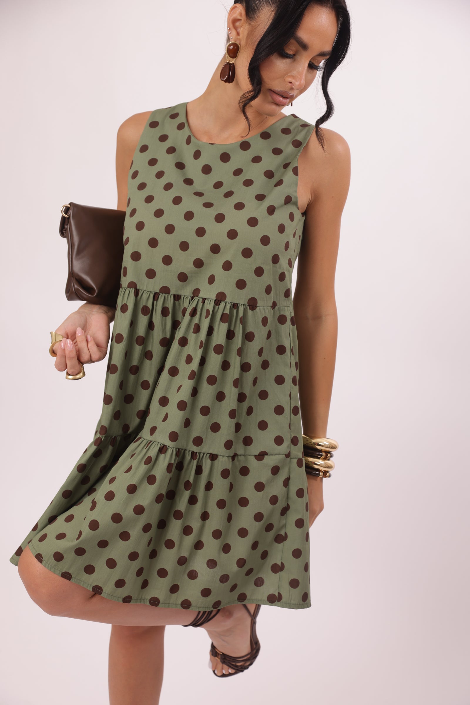 Abito Pois Betty verde|Colore:Verde