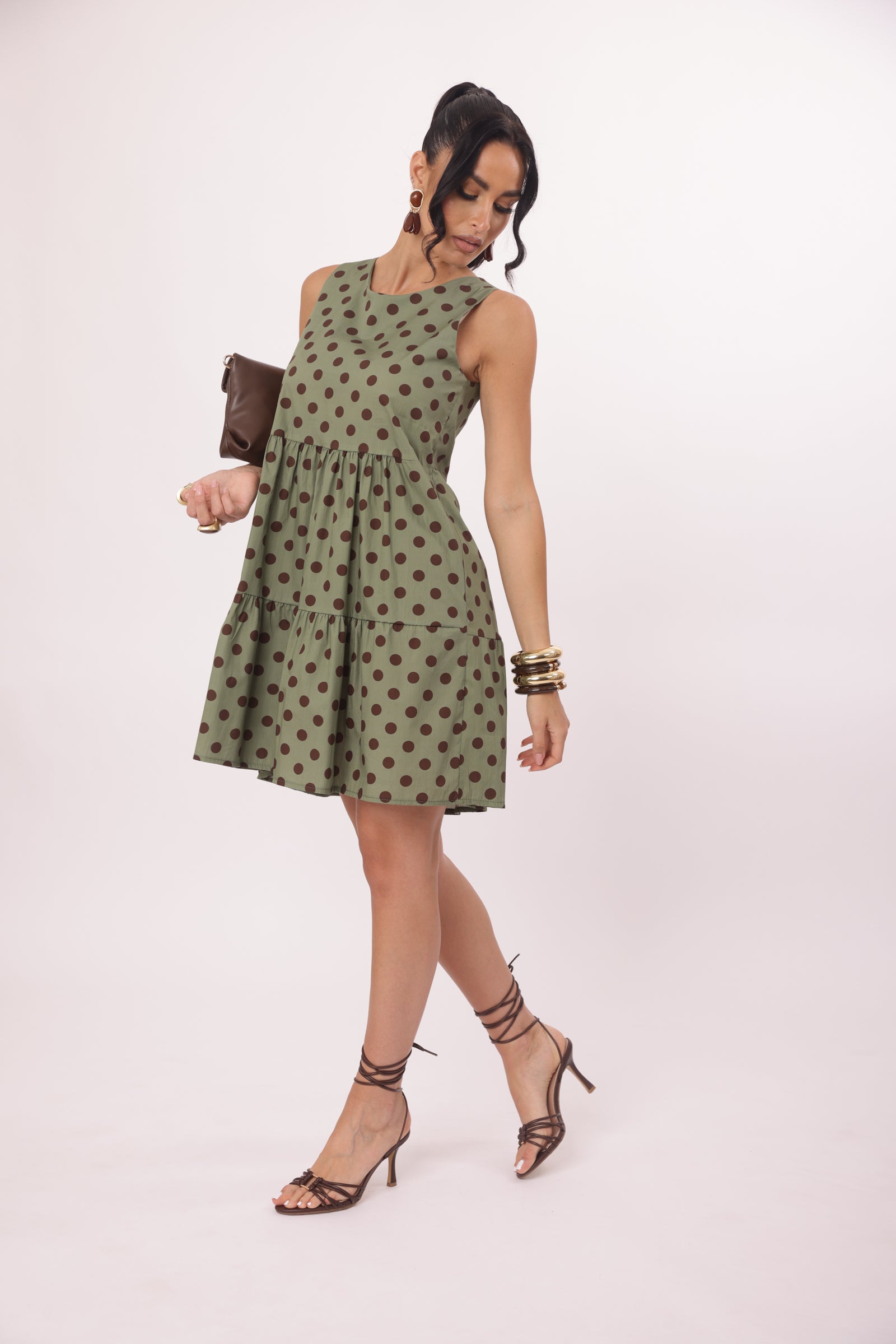 Abito Pois Betty verde|Colore:Verde