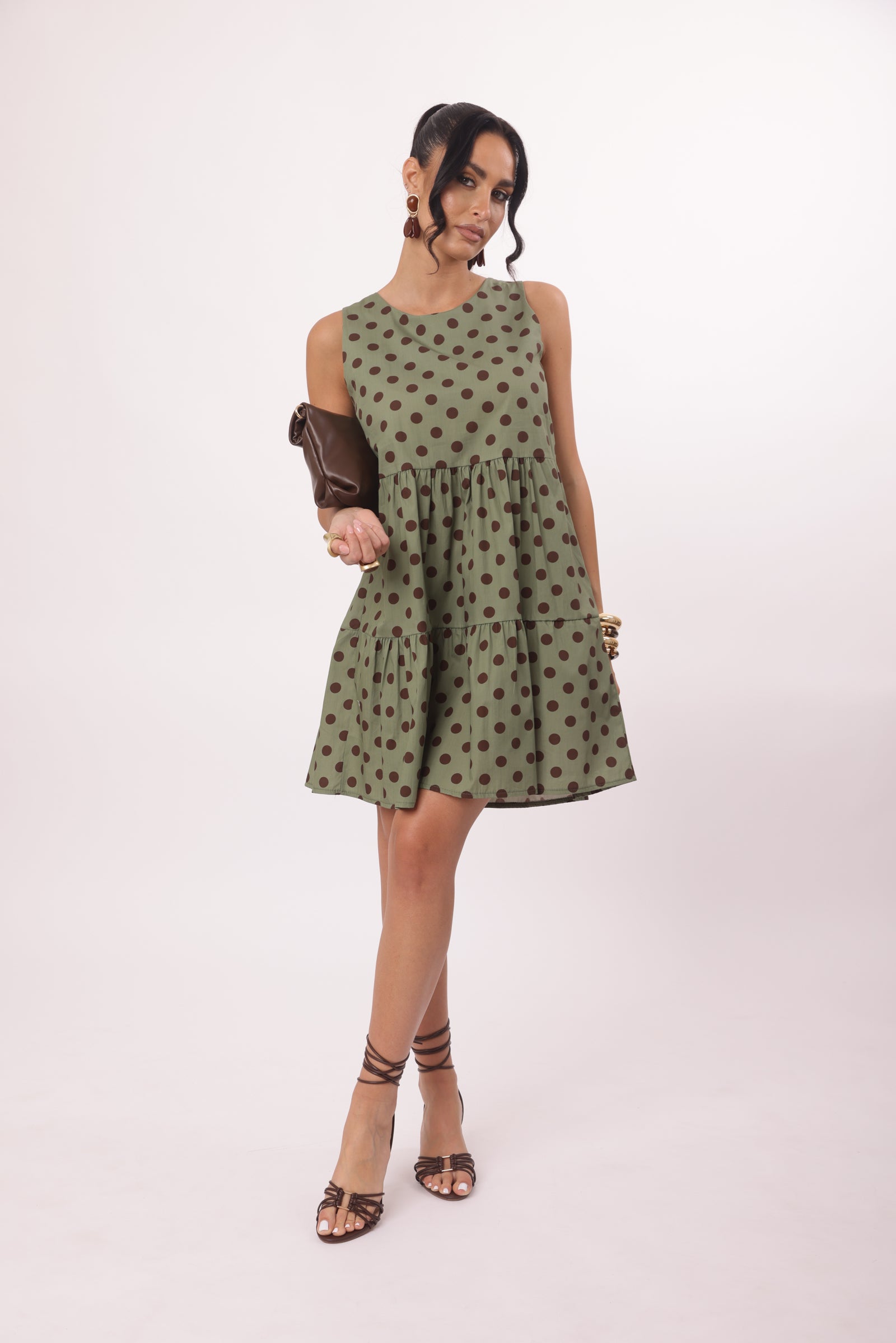 Abito Pois Betty verde|Colore:Verde