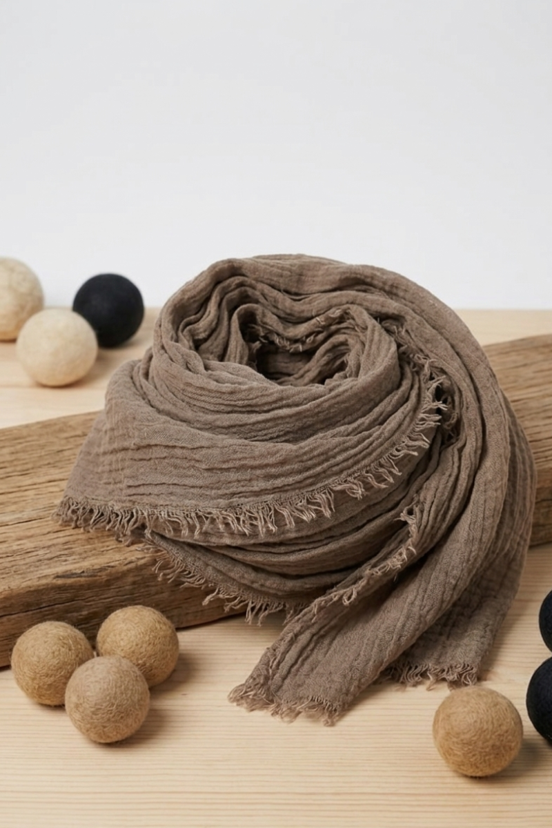Foulard Fibra Bamboo fango|Colore:Fango