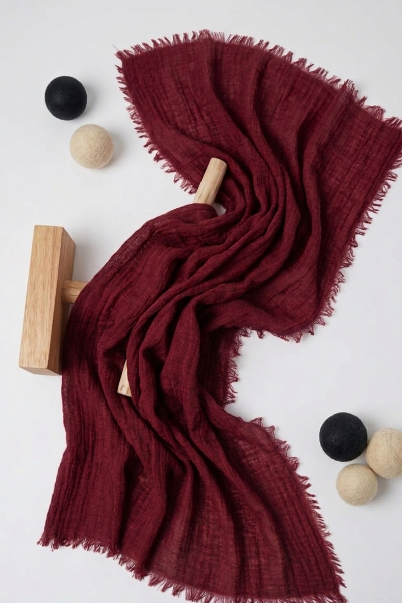 Foulard Fibra Bamboo rosso india|Colore:Rosso india