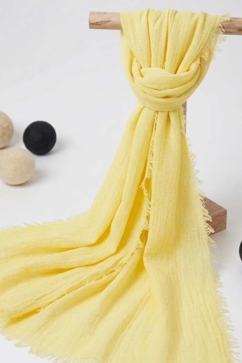 Foulard Fibra Bamboo giallo|Colore:Giallo