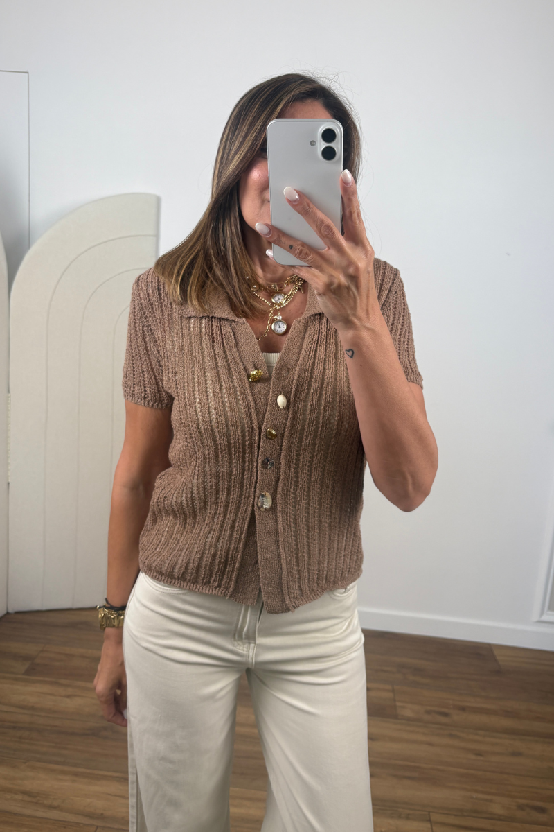Cardigan Kaos tabacco|Colore:Tabacco