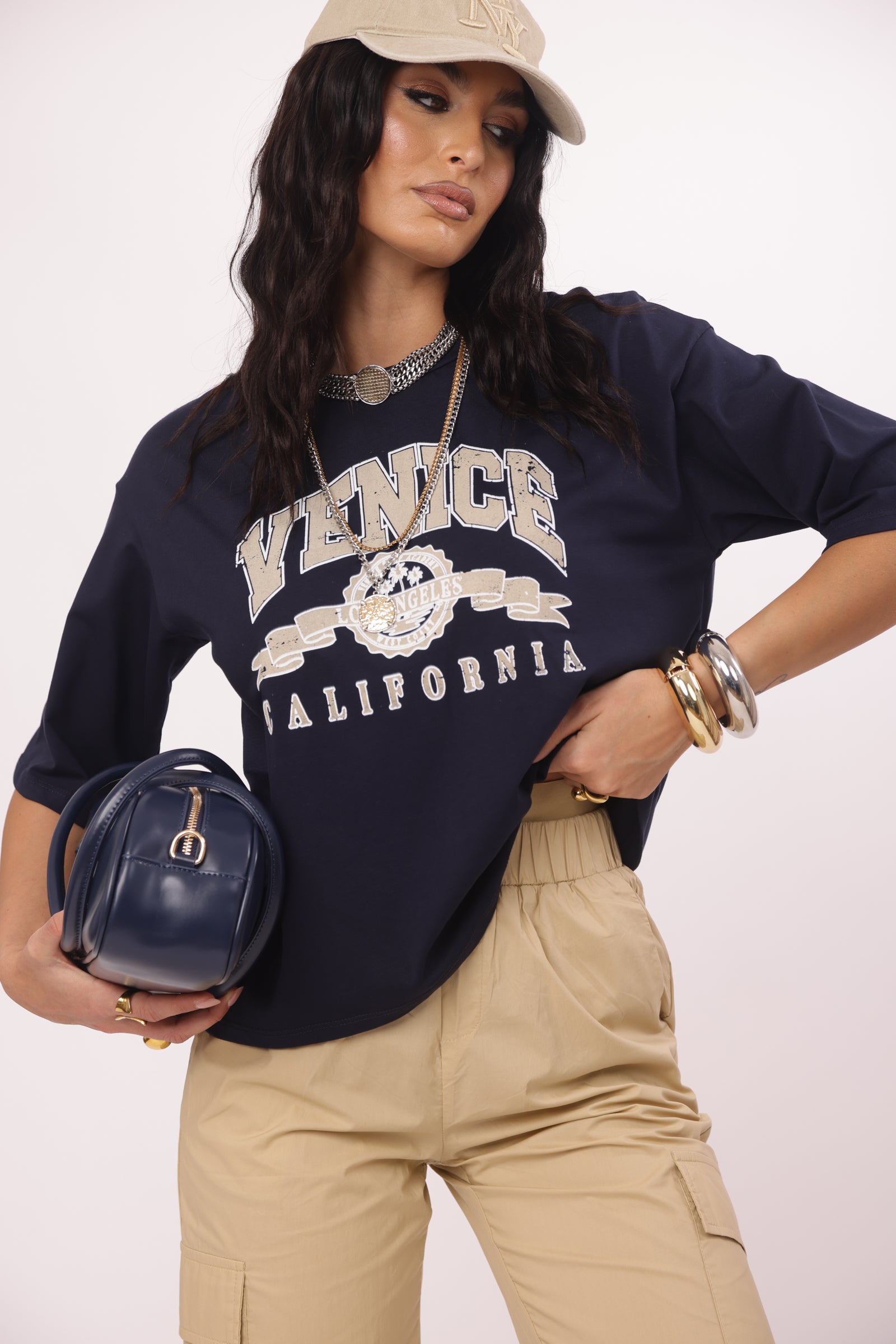 T-Shirt Venice Blu|Colore:Blu