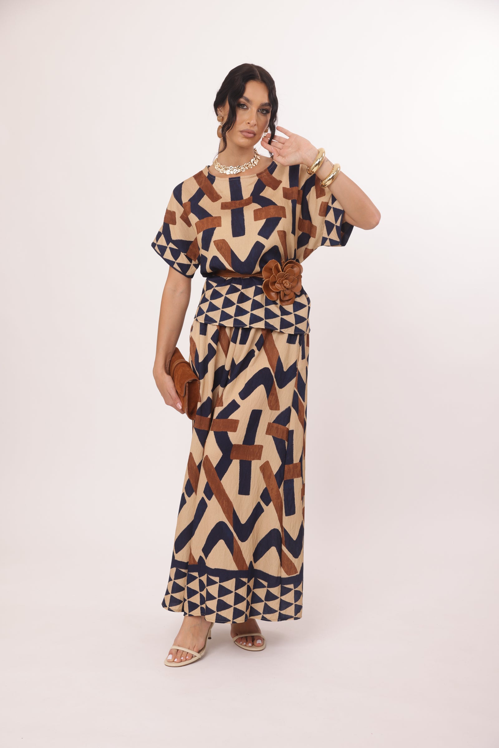 Coordinato Afro blu|Colore:Blu