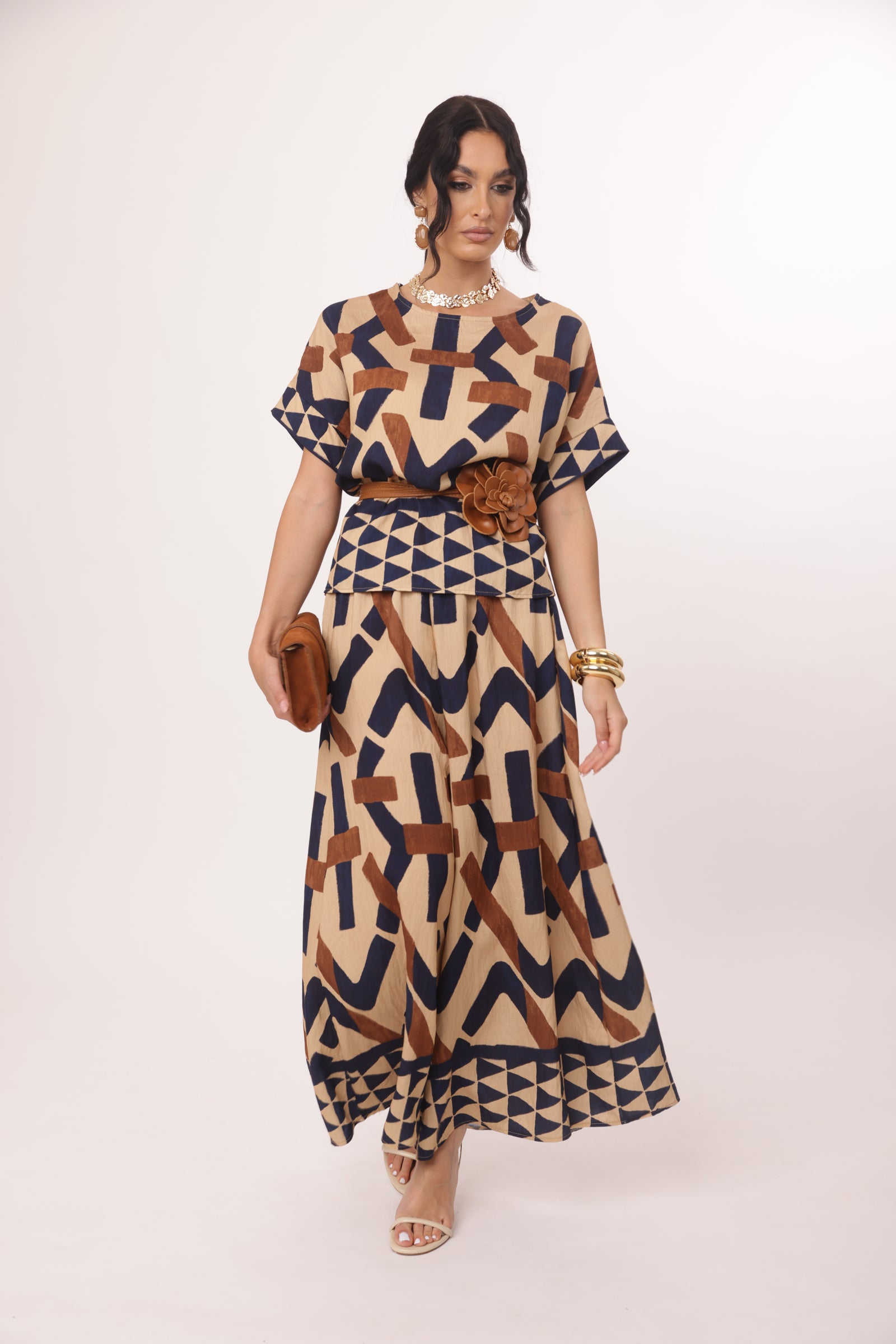 Coordinato Afro blu|Colore:Blu