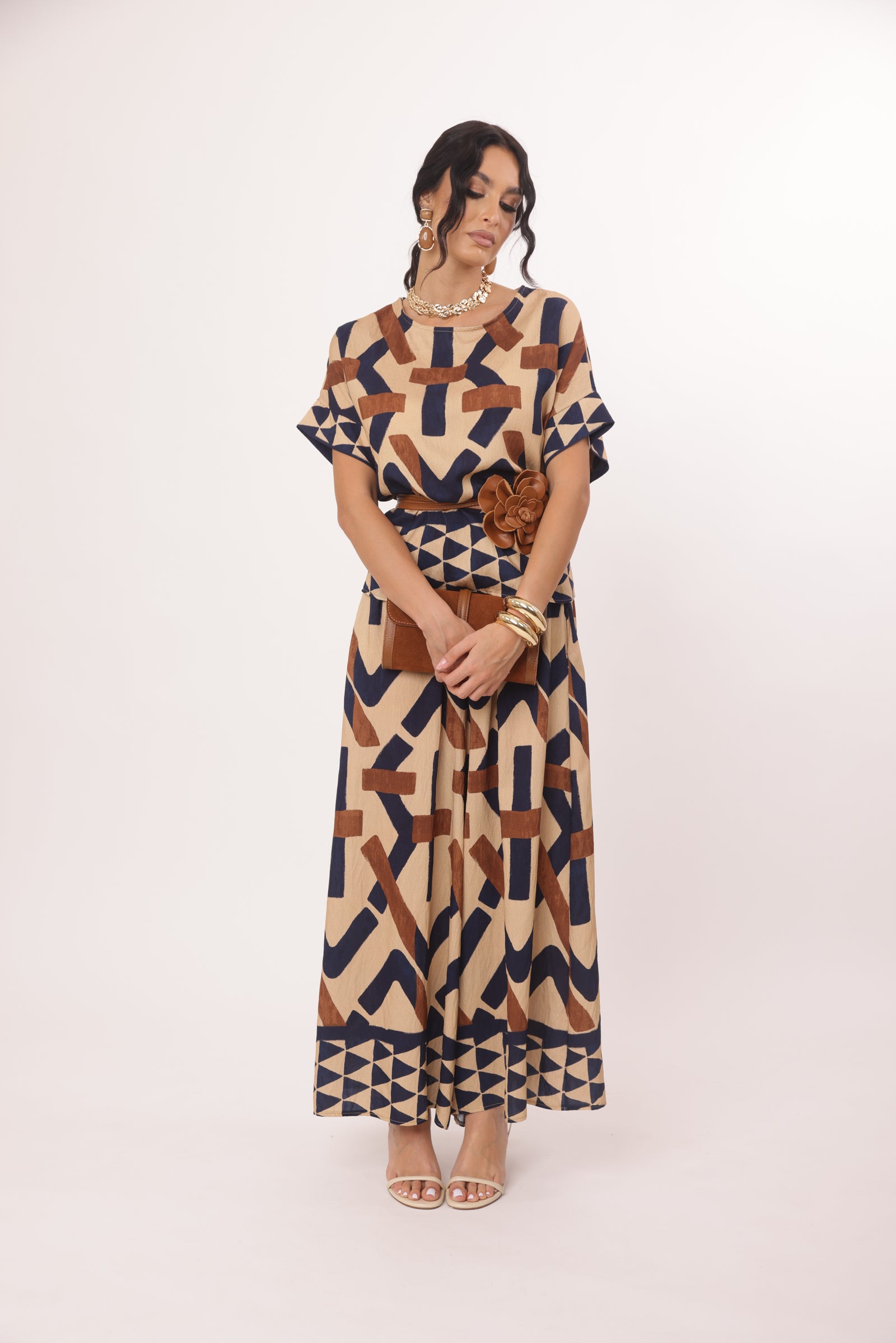 Coordinato Afro blu|Colore:Blu