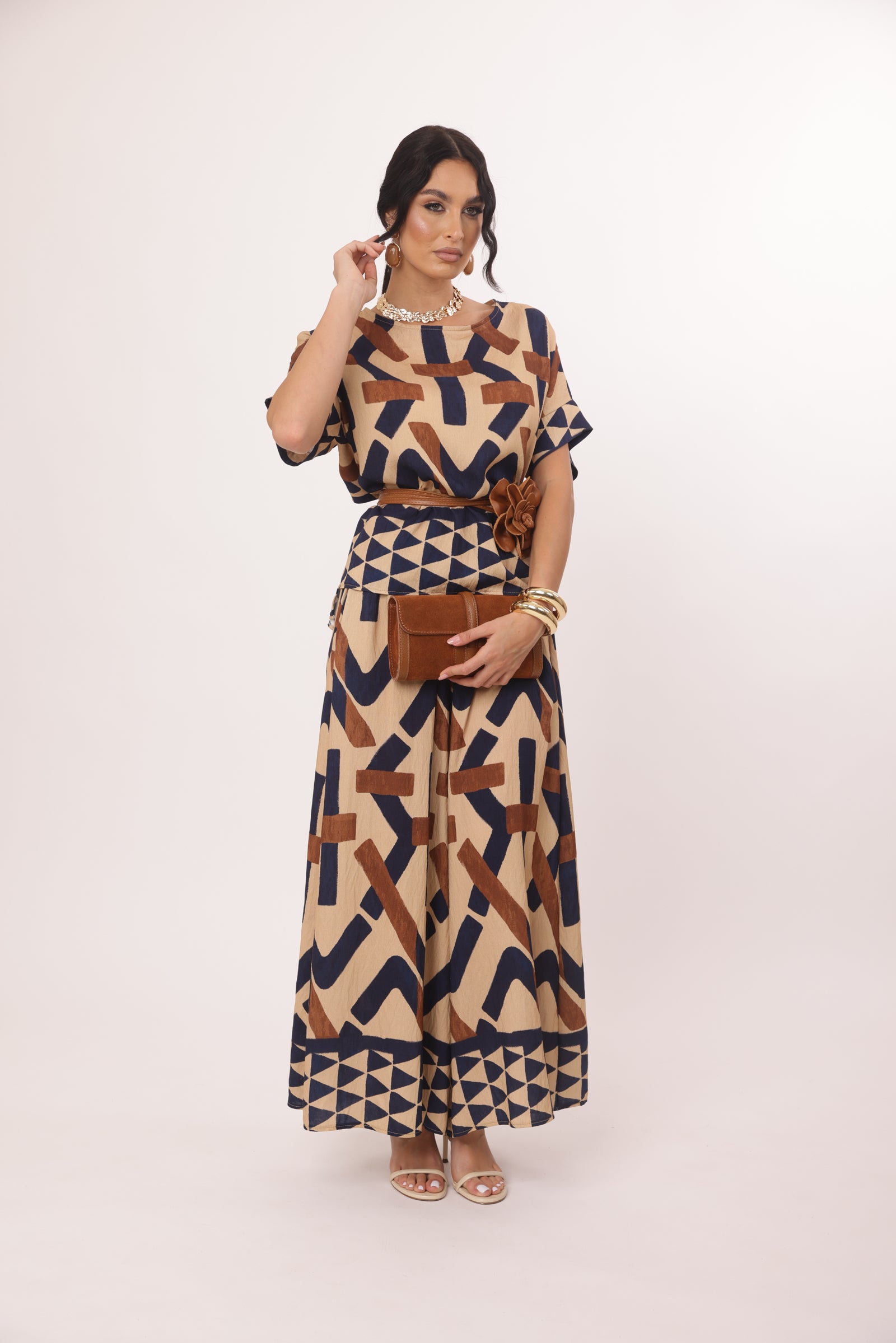 Coordinato Afro blu|Colore:Blu