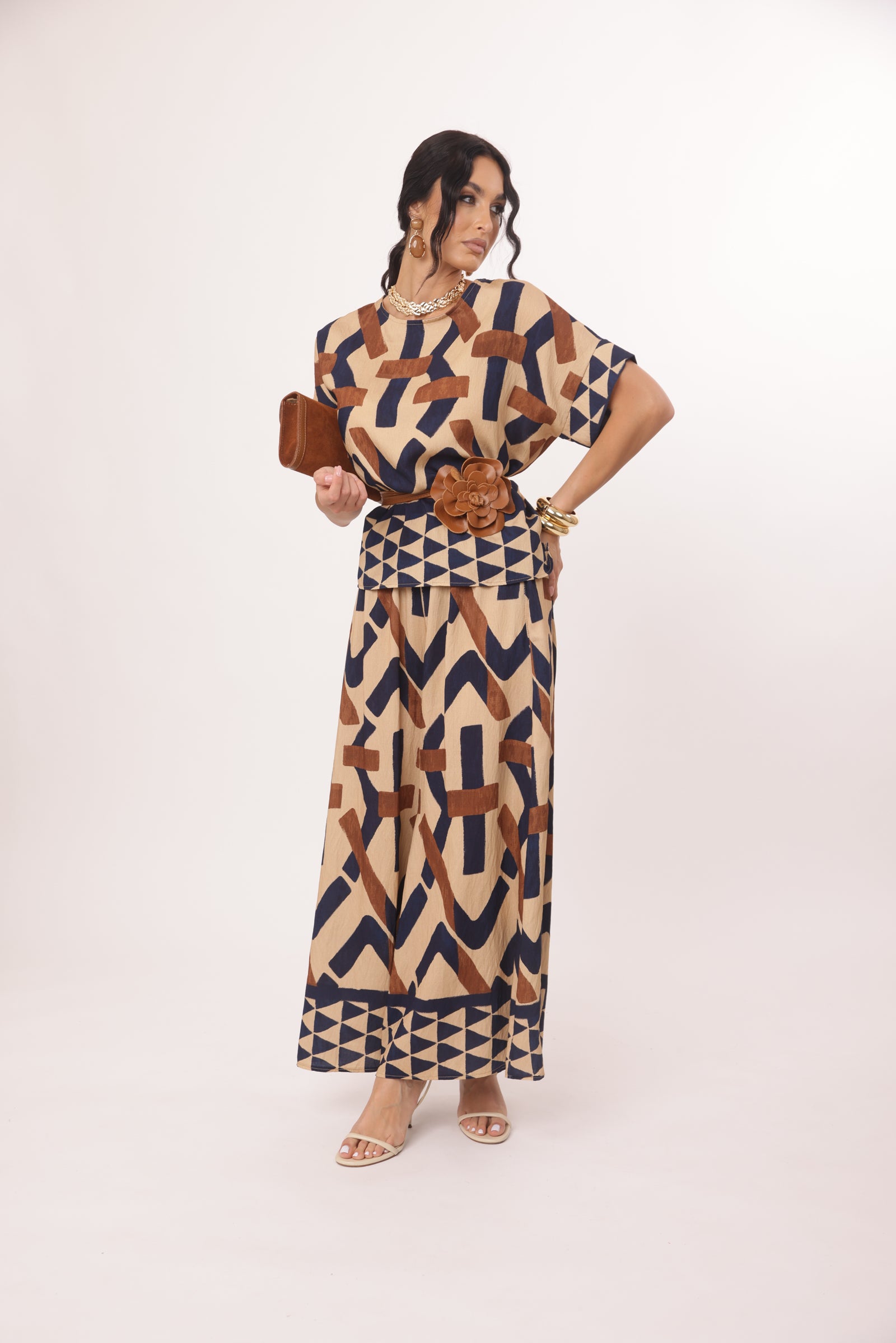Coordinato Afro blu|Colore:Blu