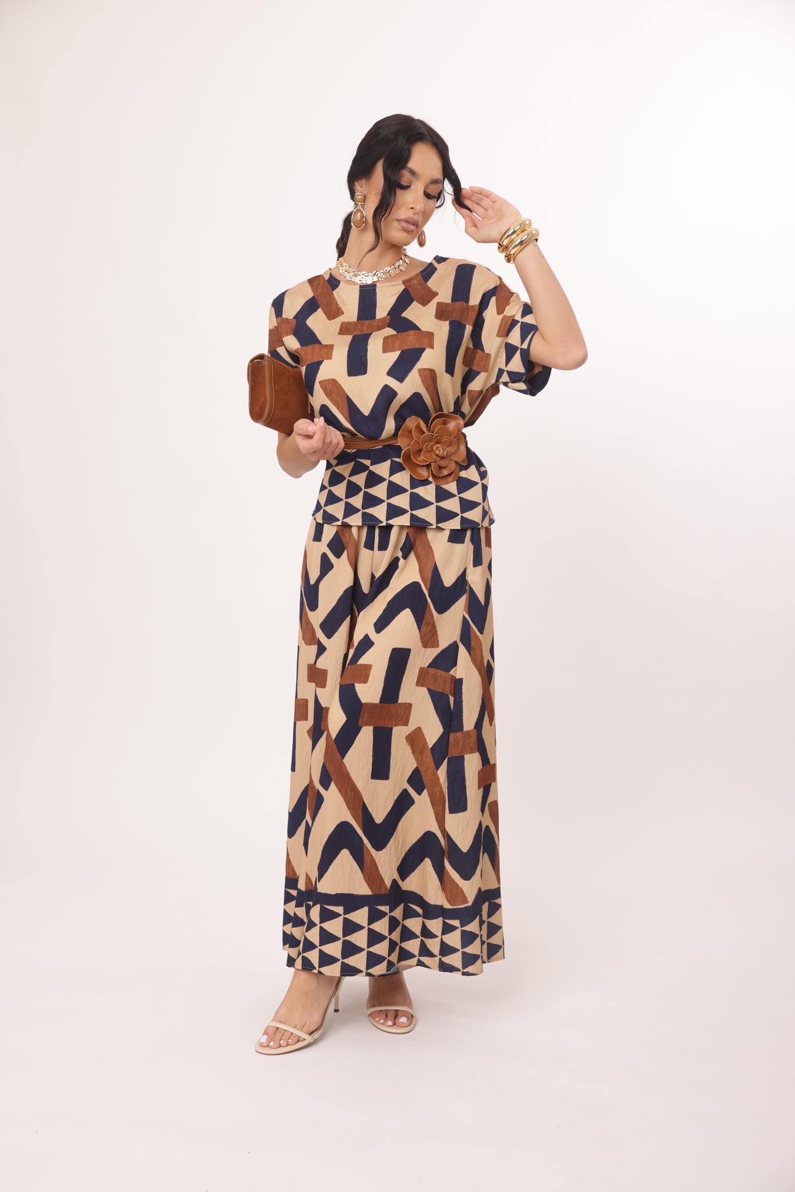 Coordinato Afro blu|Colore:Blu