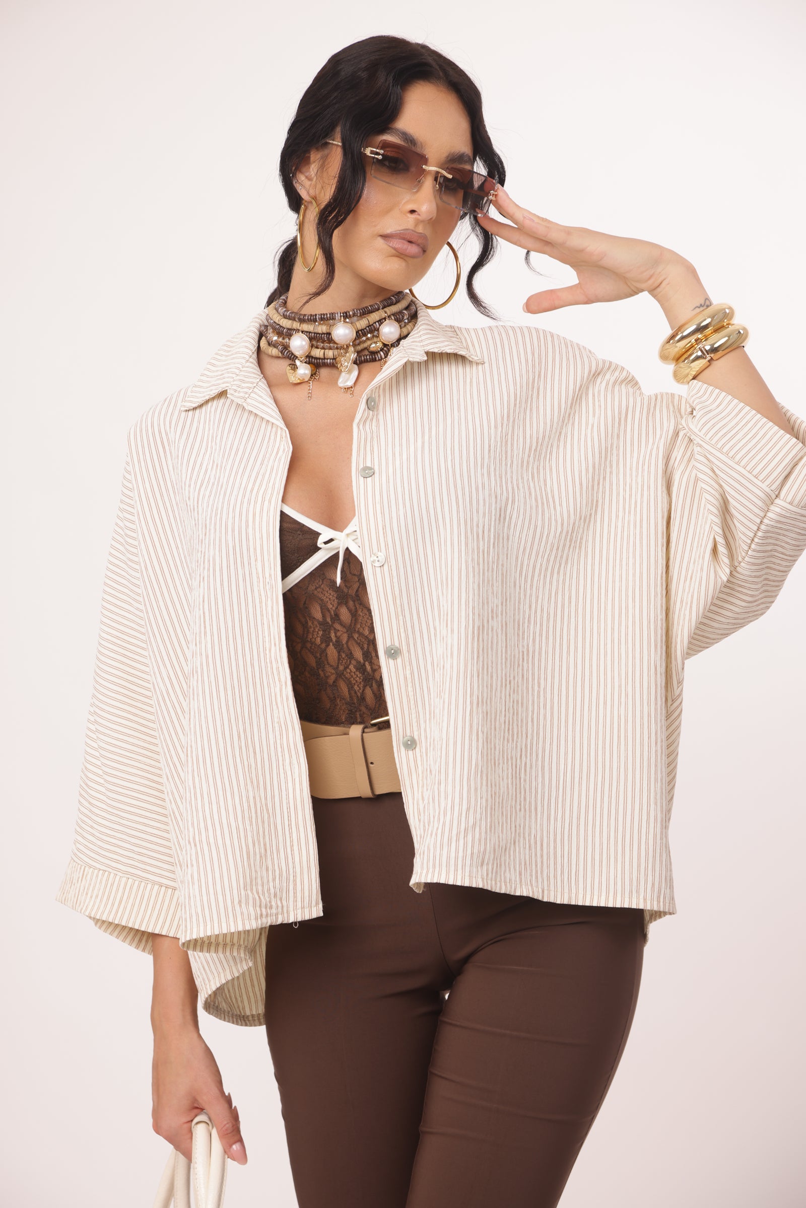 Camicia Righe FIlly burro|Colore:Burro