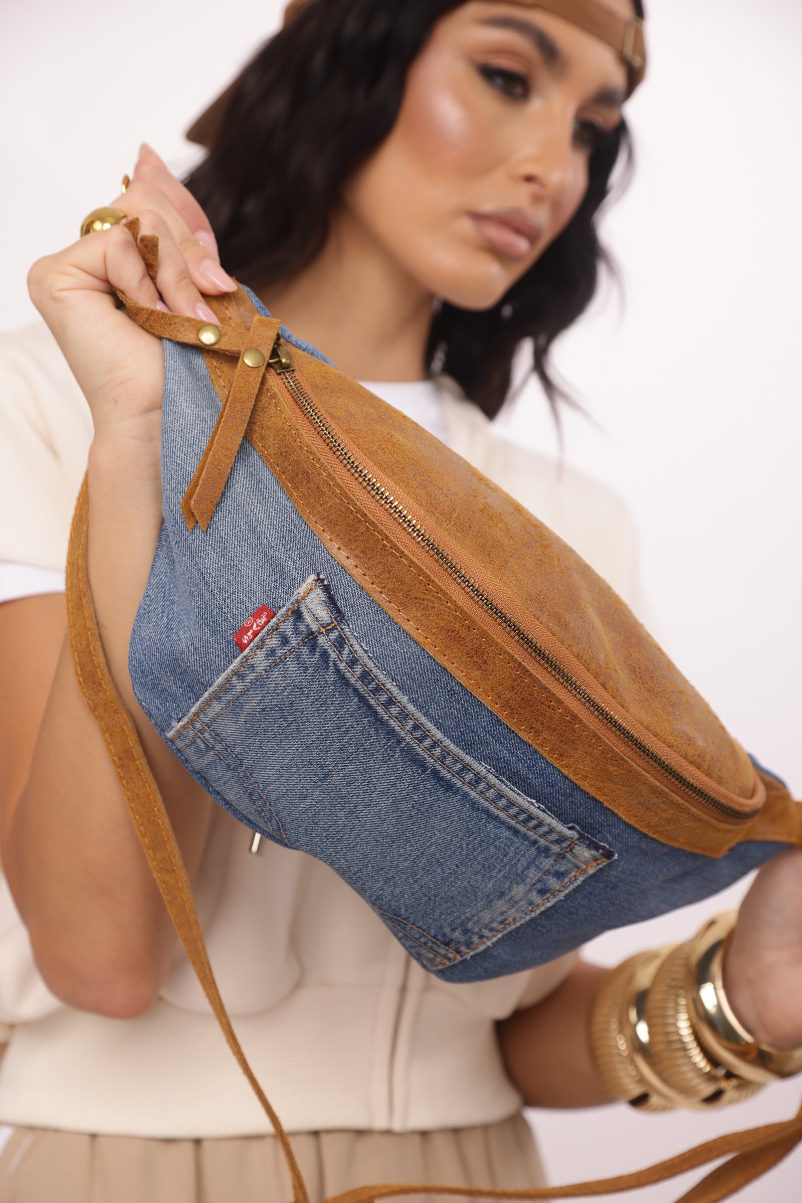 Marsupio Denim denim scuro|Colore:Denim scuro