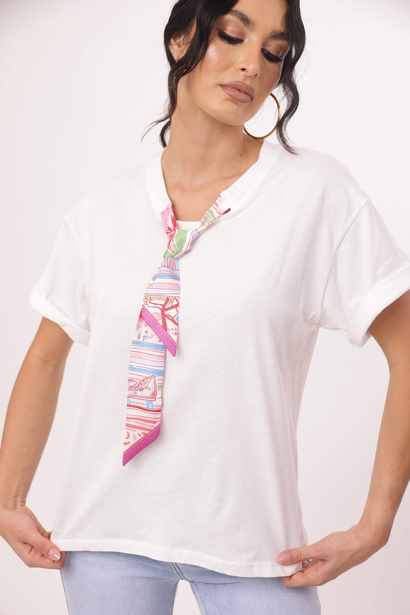 T-Shirt Cindy bianco|Colore:Bianco