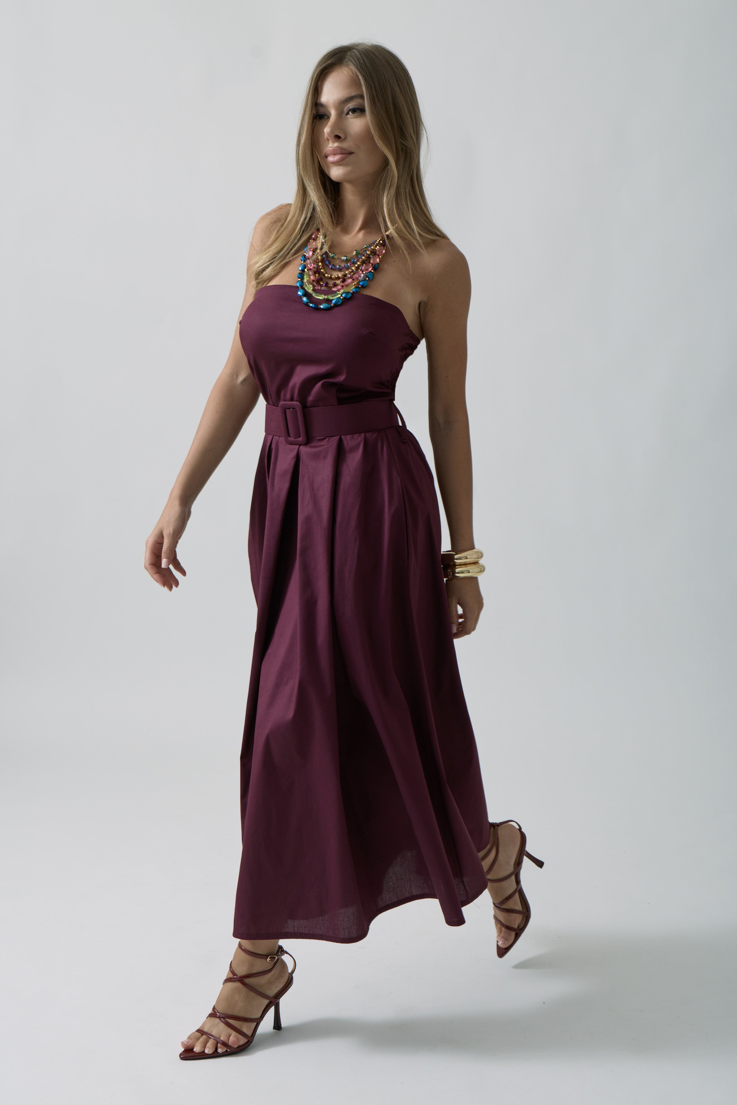 Abito Fascia bordeaux|Colore:Bordeaux