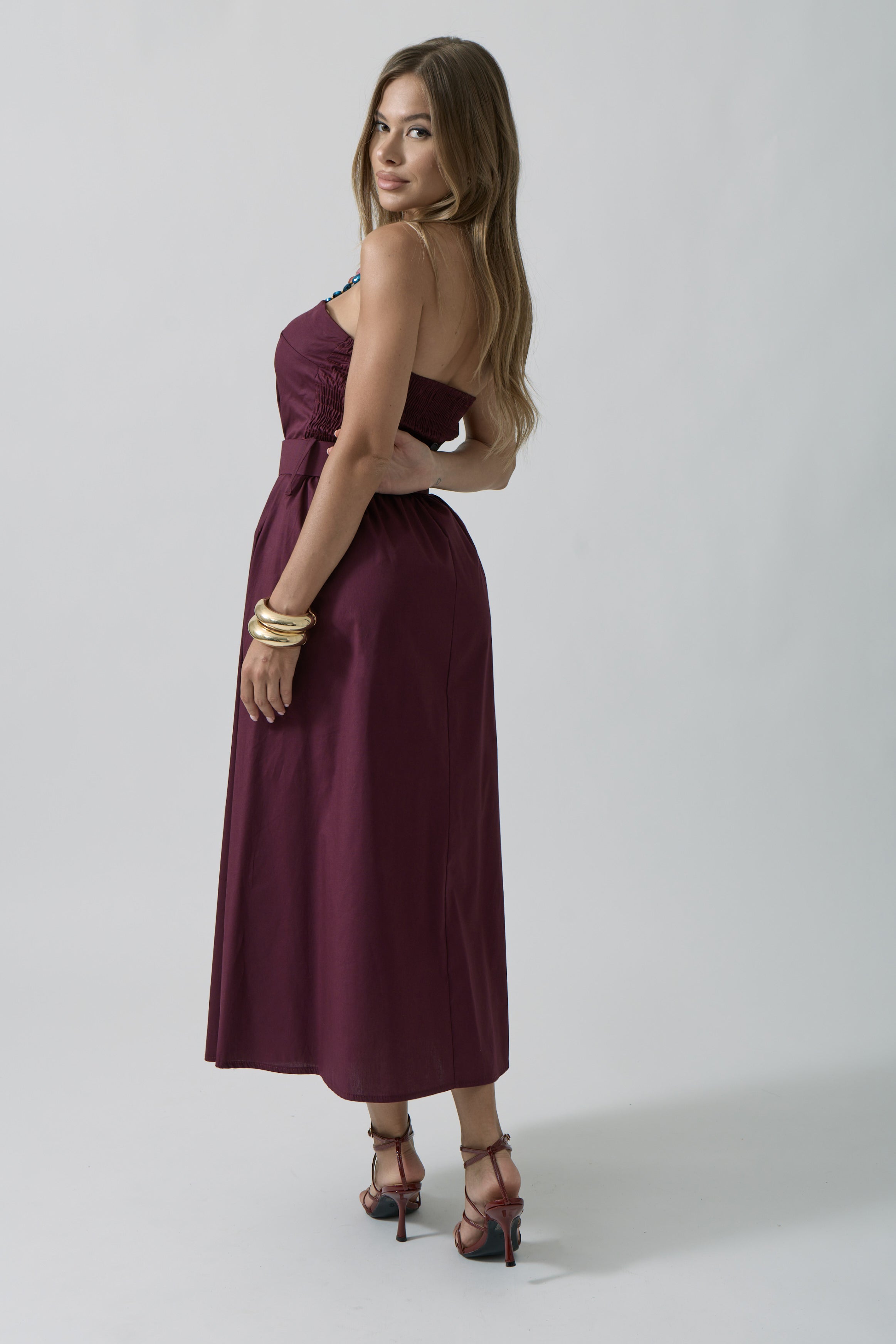 Abito Fascia bordeaux|Colore:Bordeaux