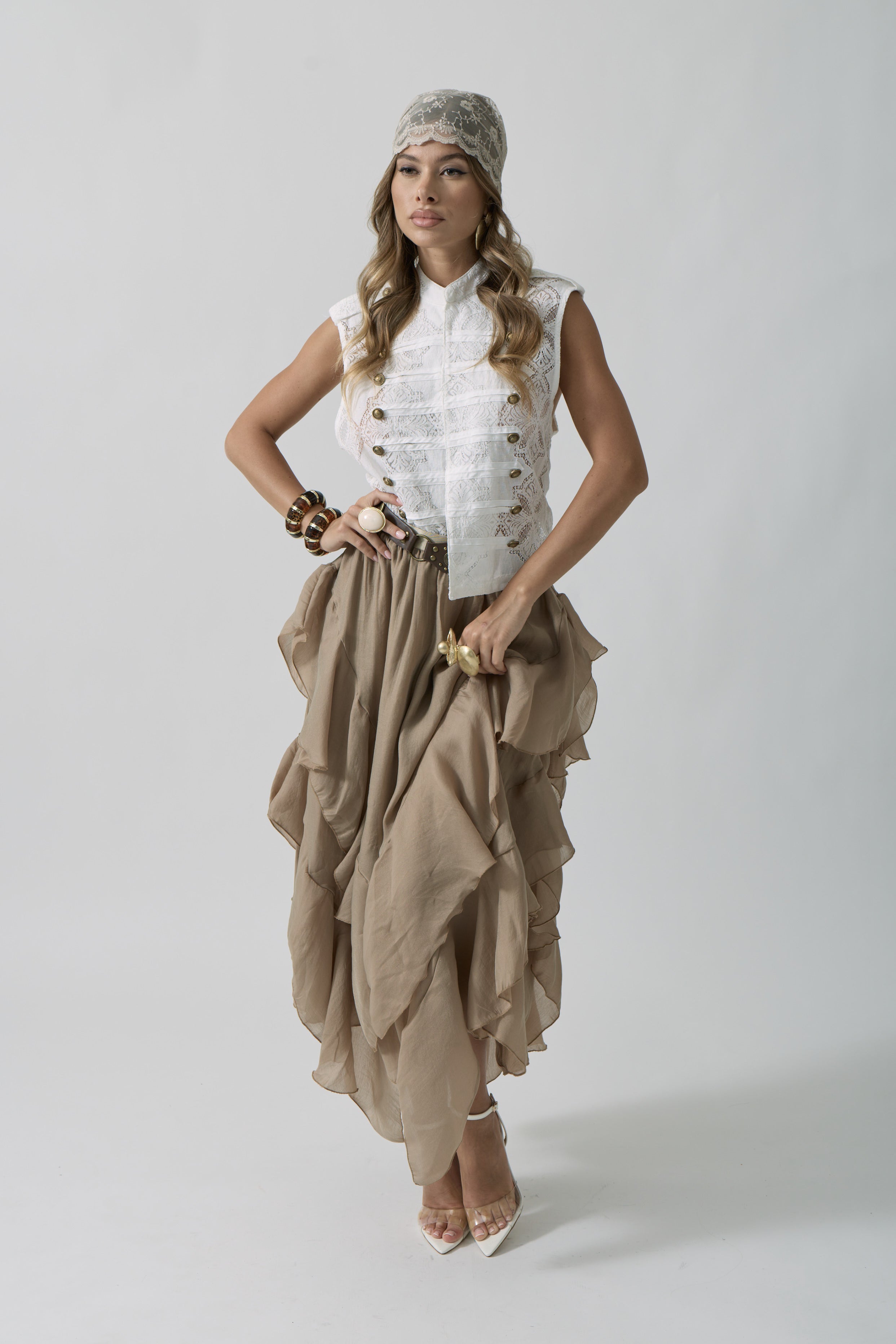 Gonna Odette cammello|Colore:Cammello