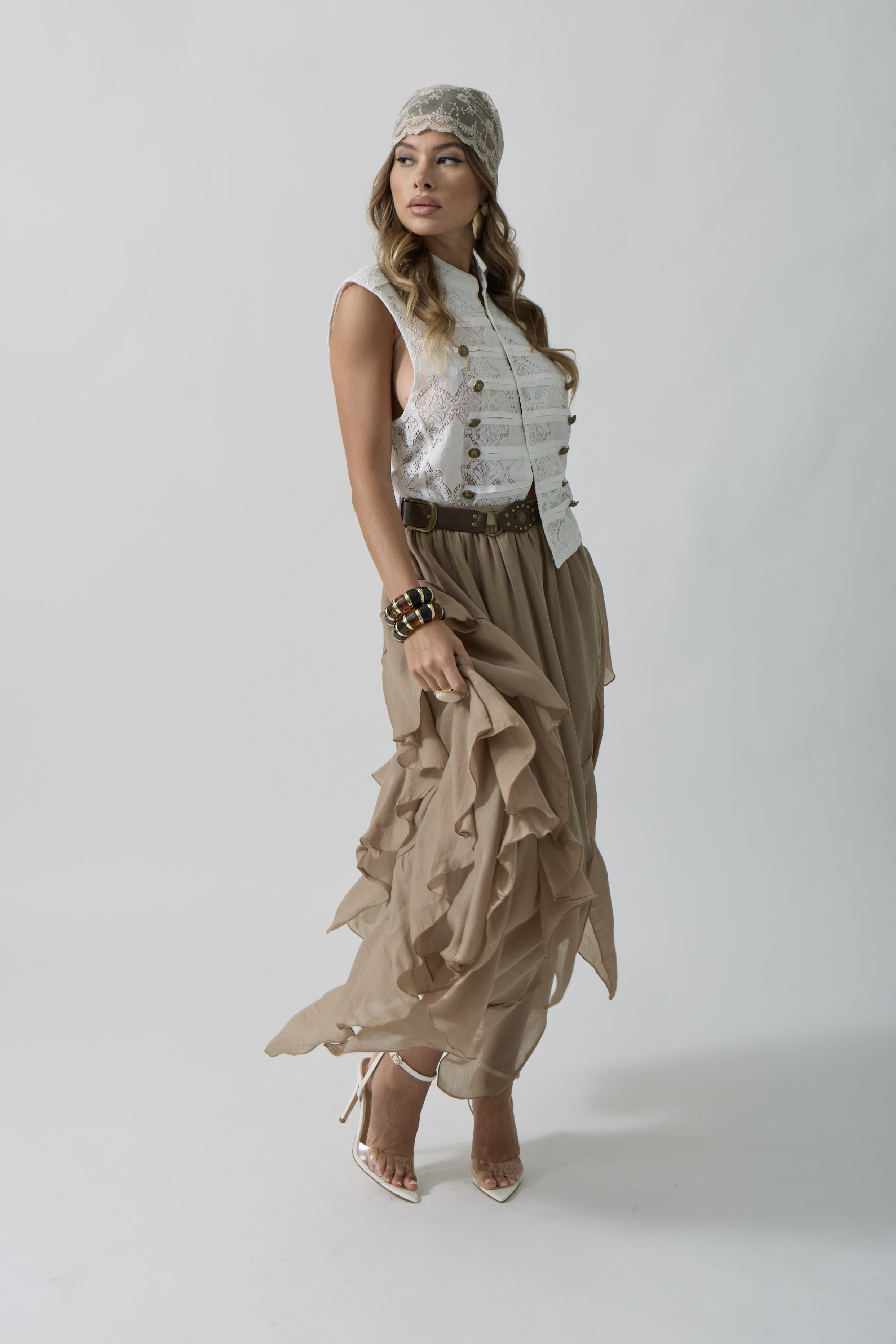 Gonna Odette cammello|Colore:Cammello
