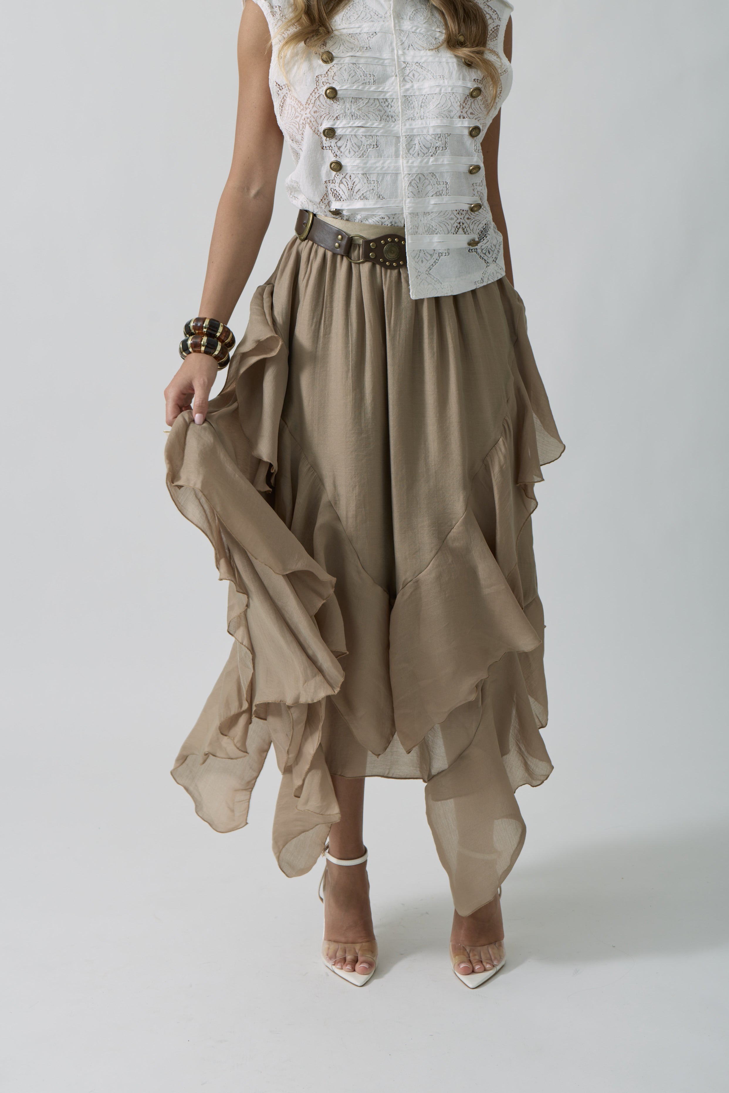 Gonna Odette cammello|Colore:Cammello