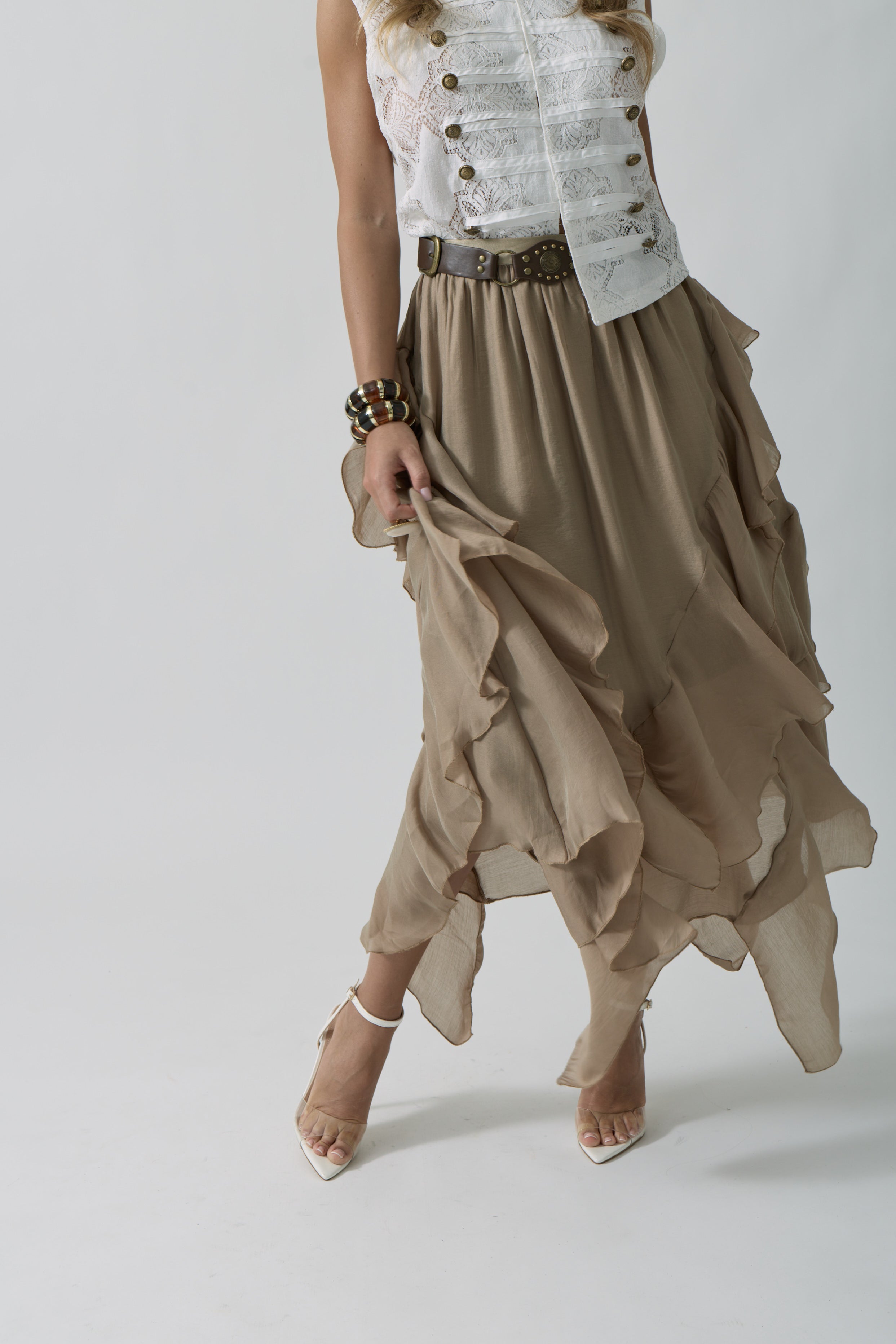 Gonna Odette cammello|Colore:Cammello