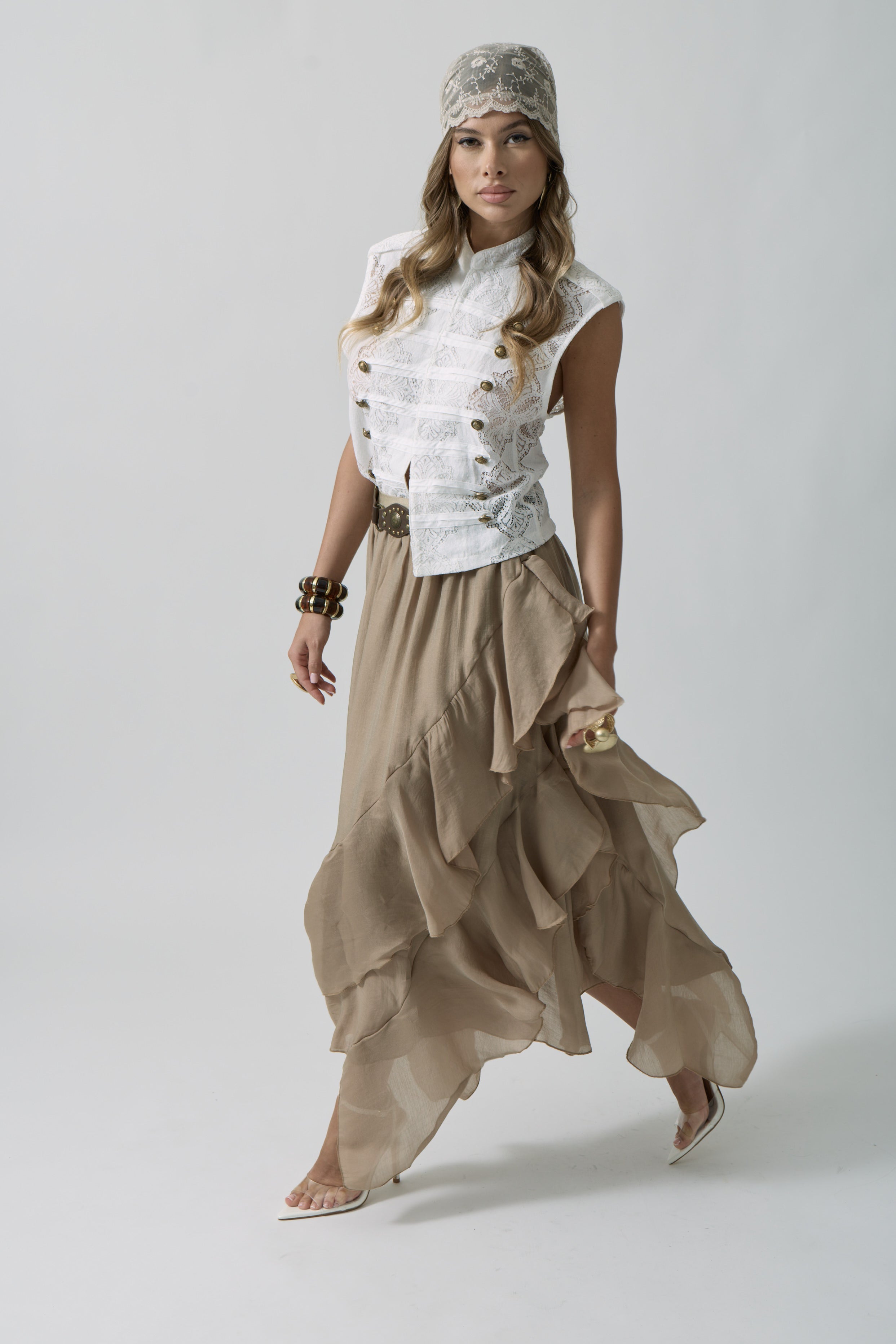 Gonna Odette cammello|Colore:Cammello