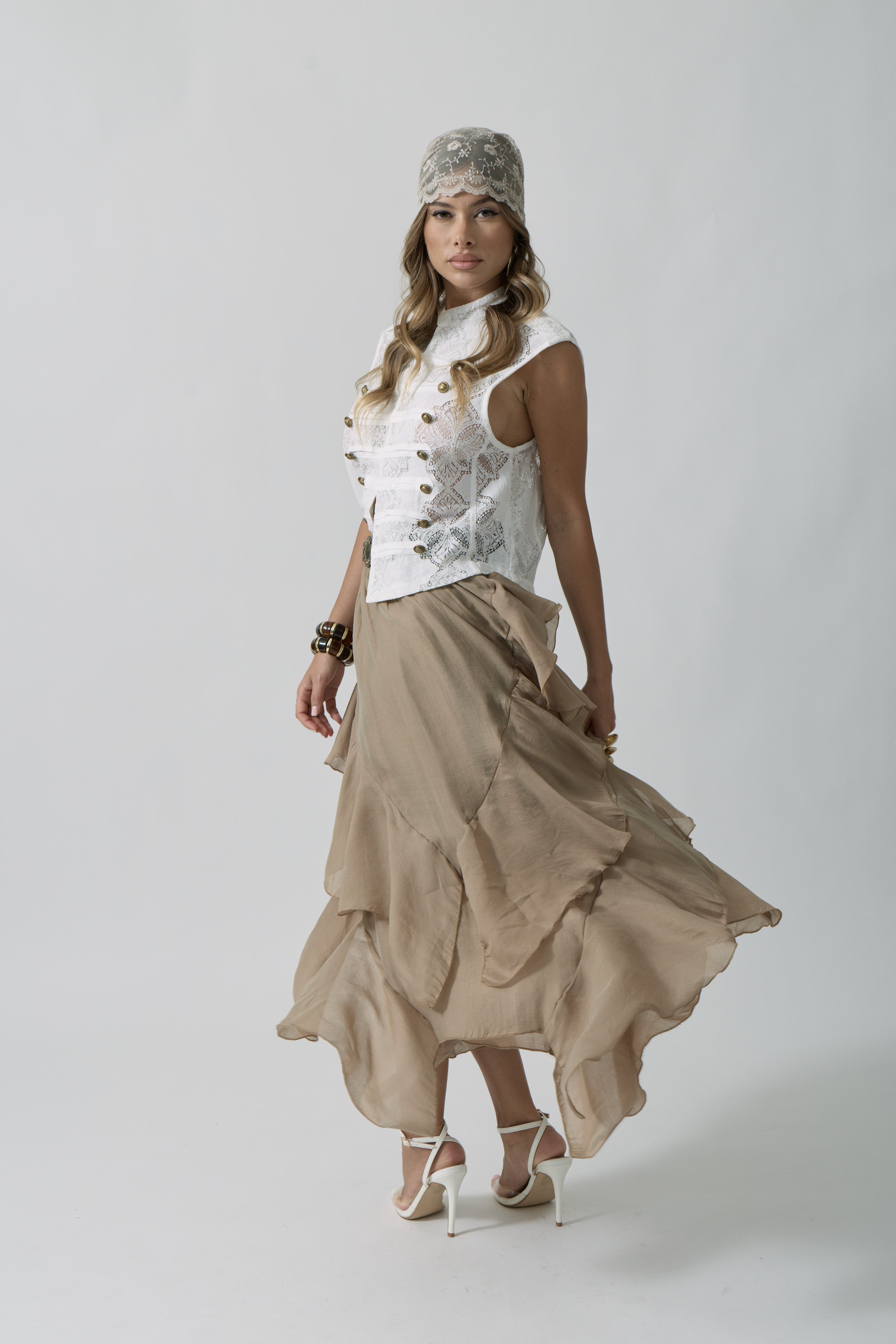 Gonna Odette cammello|Colore:Cammello