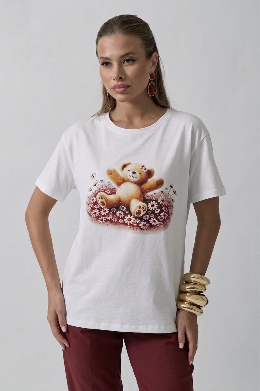 T-Shirt Teddy rosa|Colore:Rosa