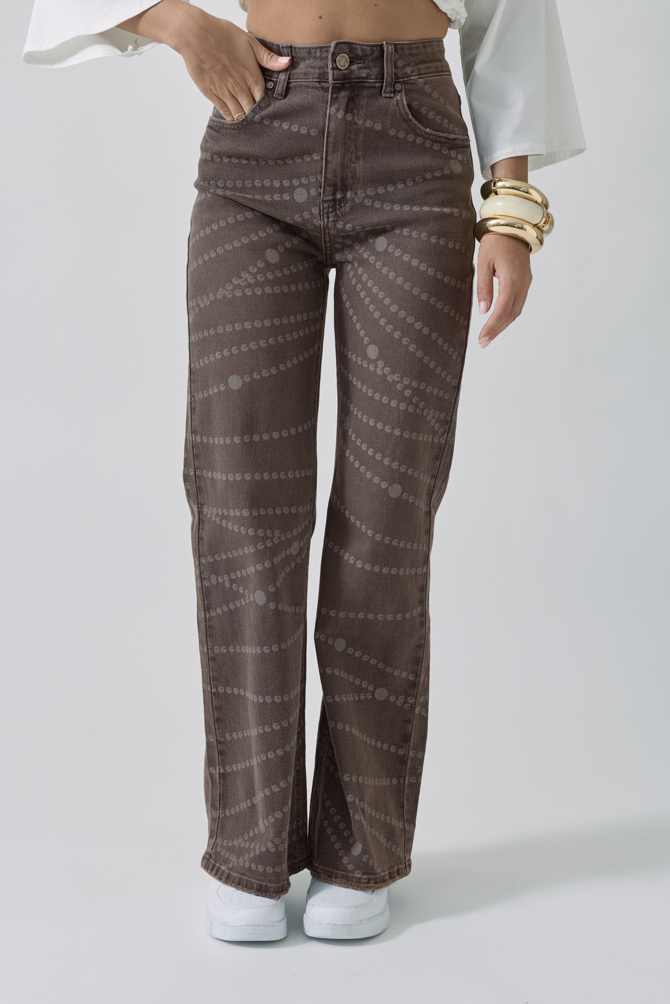 Jeans Celine sabbia testa di moro|Colore:Sabbia testa di moro