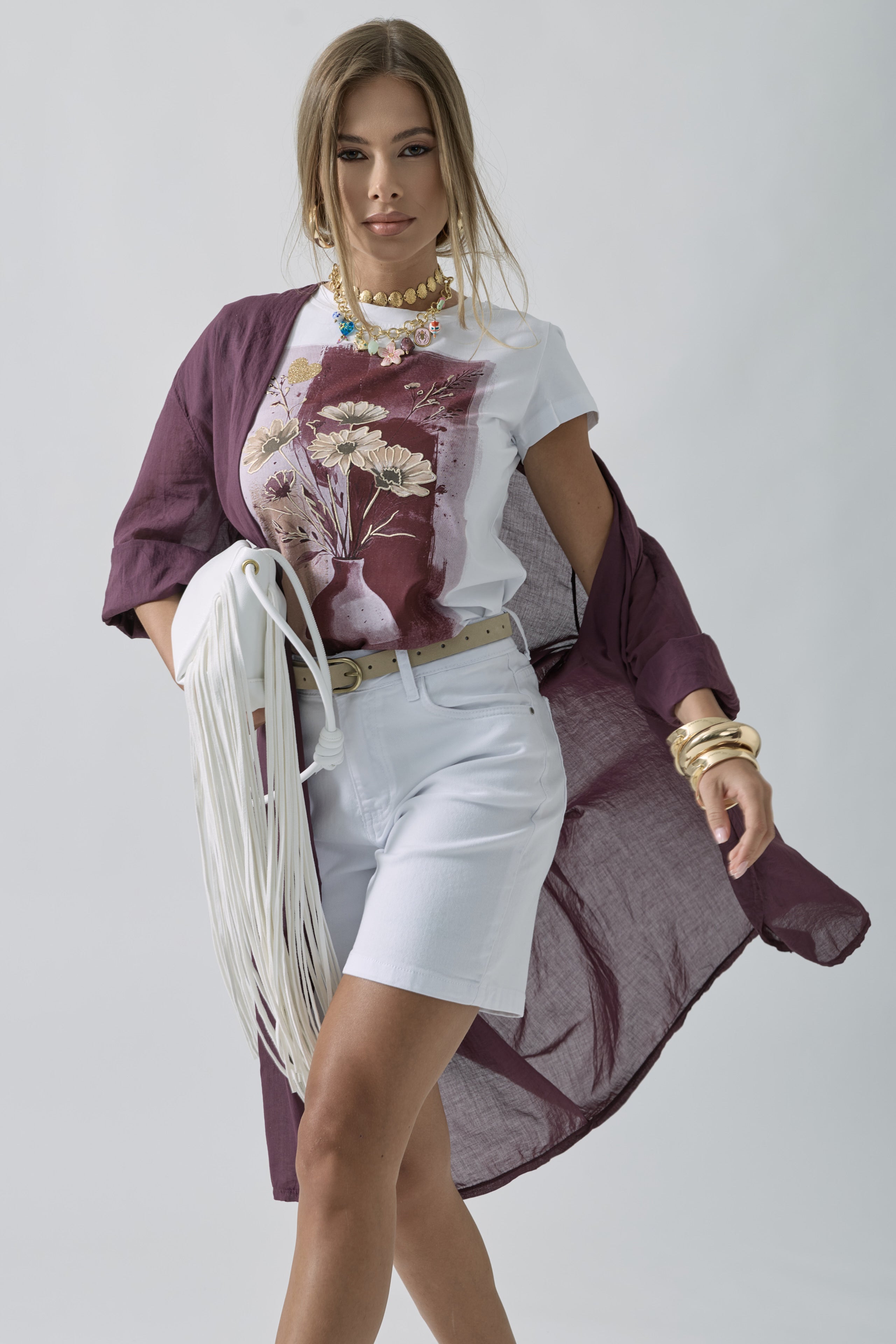 T-Shirt Sienna bordeaux|Colore:Bordeaux
