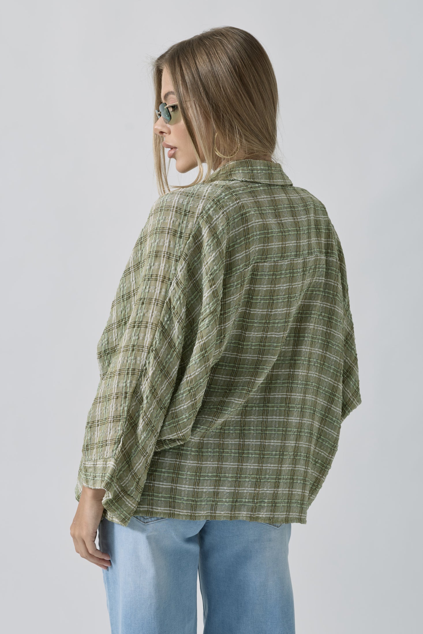 Camicia Quadri Pixie Verde|Colore:Verde