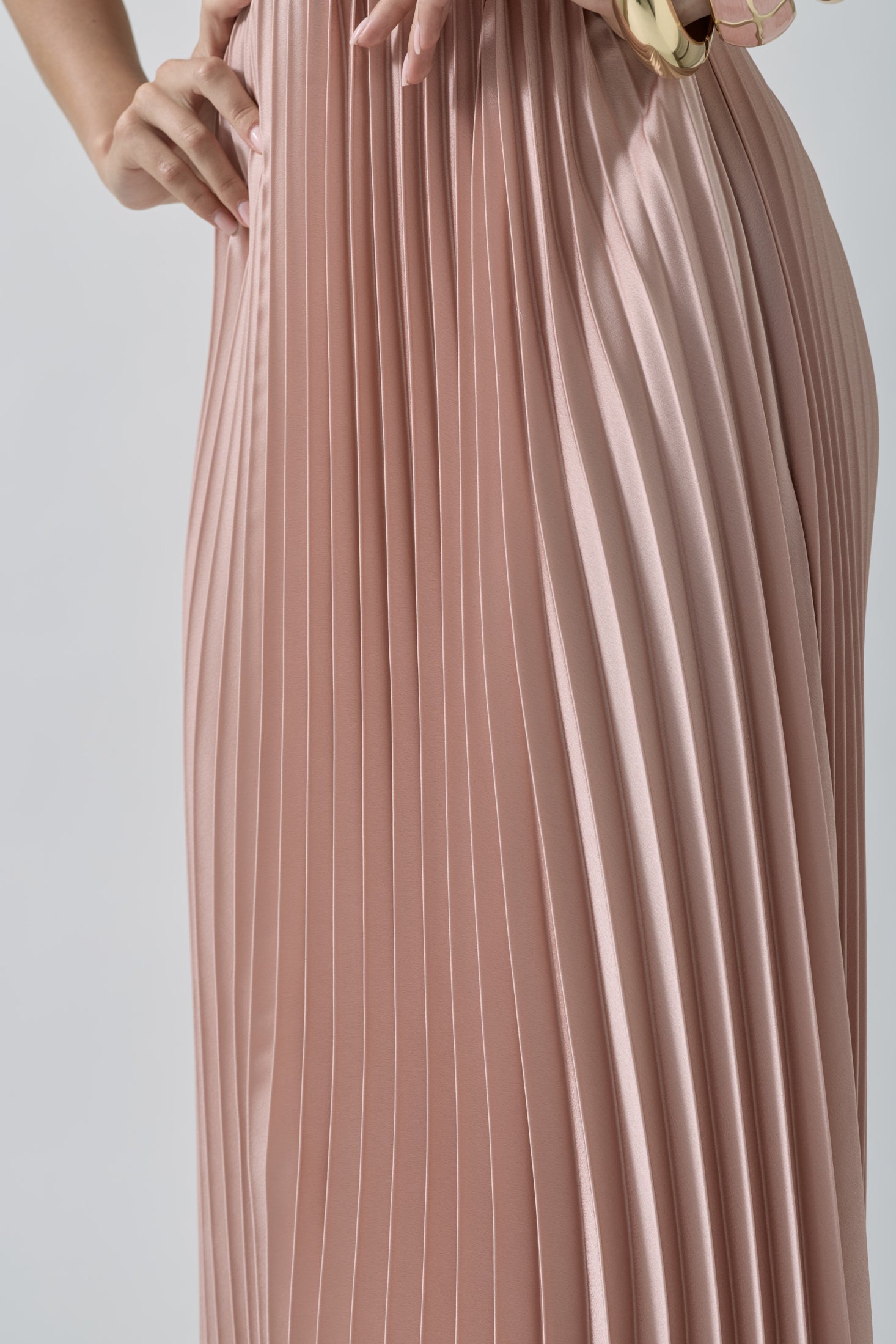 Abito Combinato Plissé rosa|Colore:Rosa