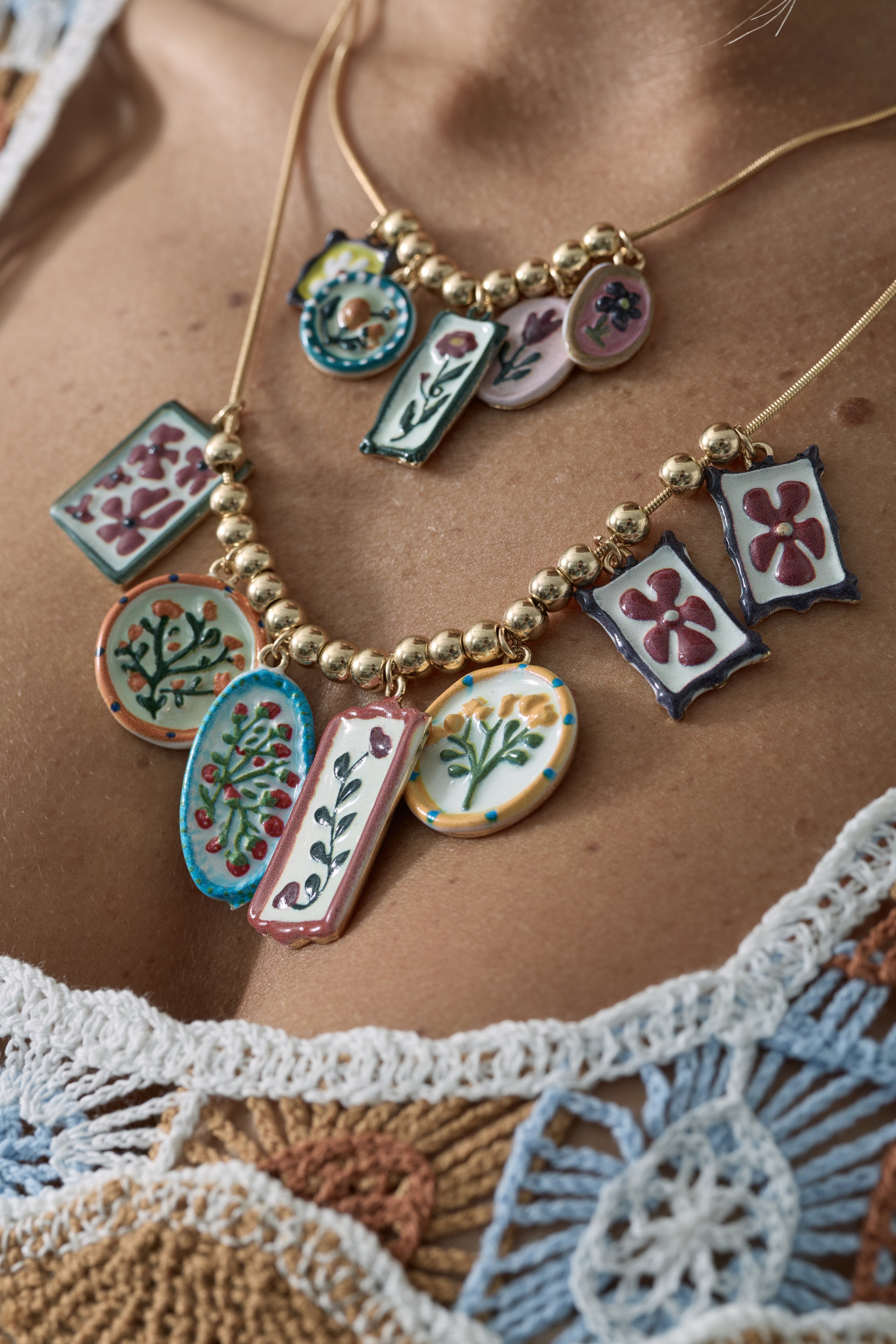 Collana Flower multicolore|Colore:Multicolore