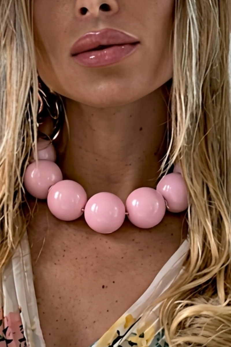 Girocollo Sfere Rosa|Colore:Rosa