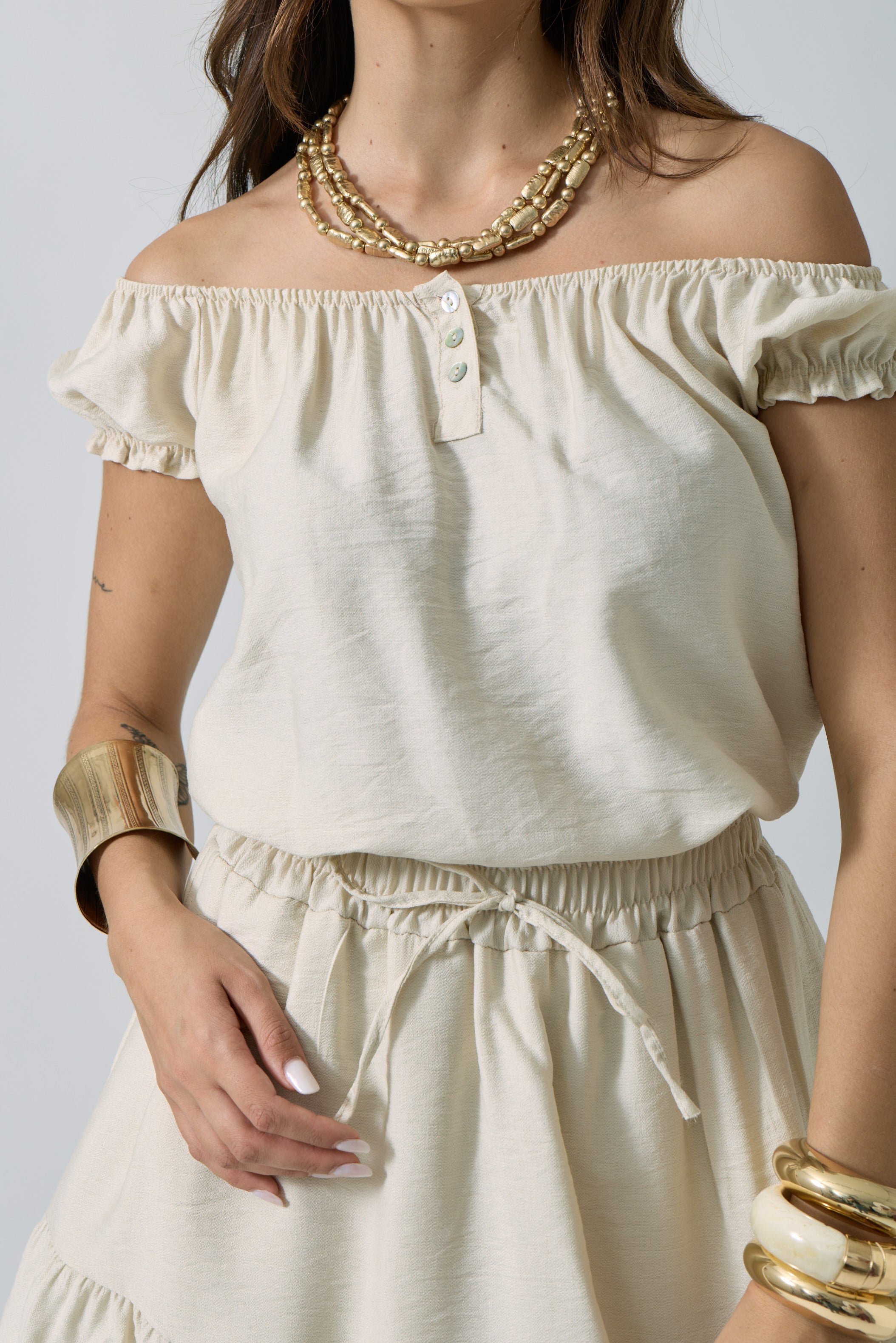 Coordinato Adeline beige chiaro|Colore:Beige chiaro