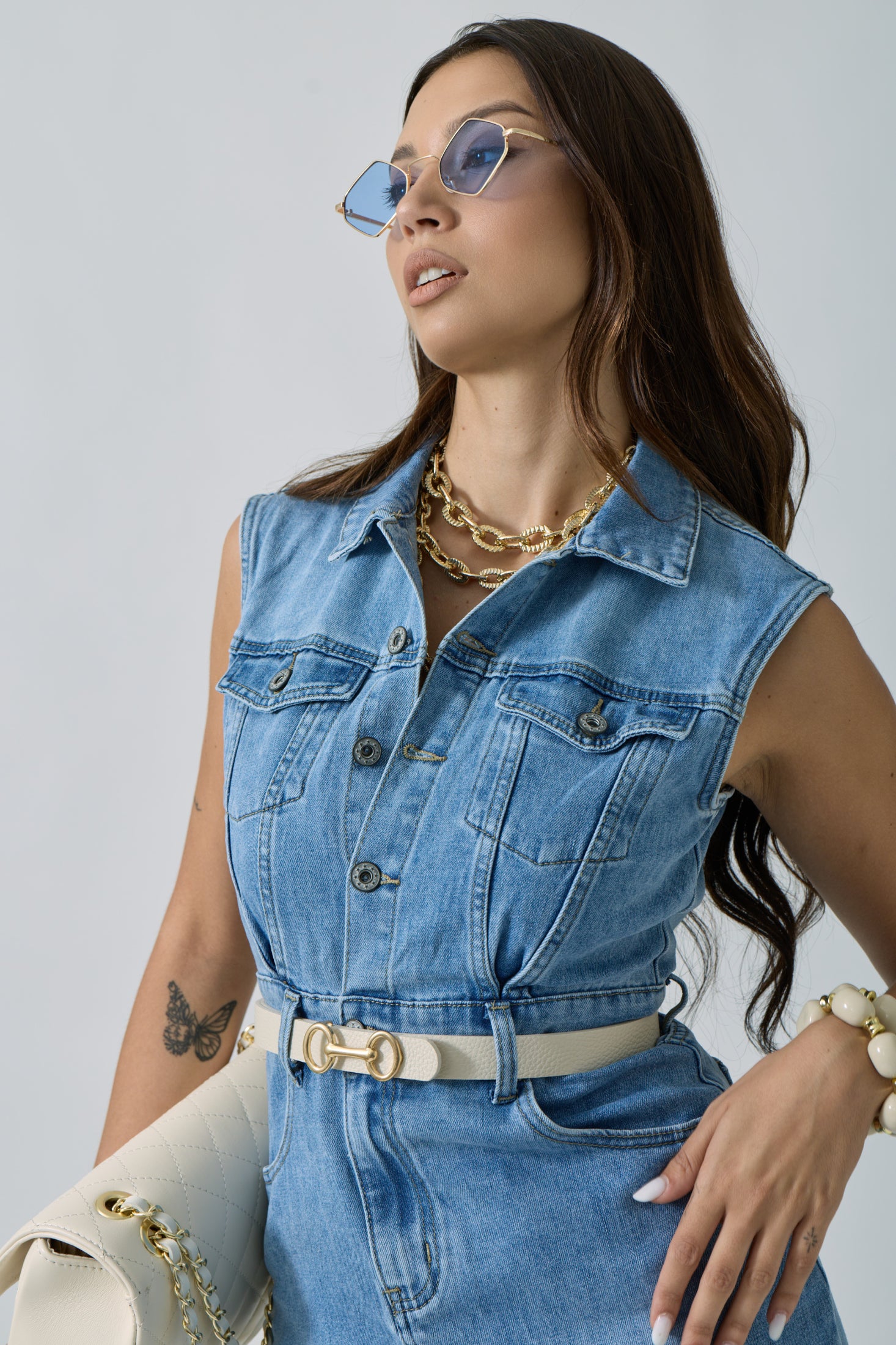 Abito Rock denim chiaro|Colore:Denim chiaro