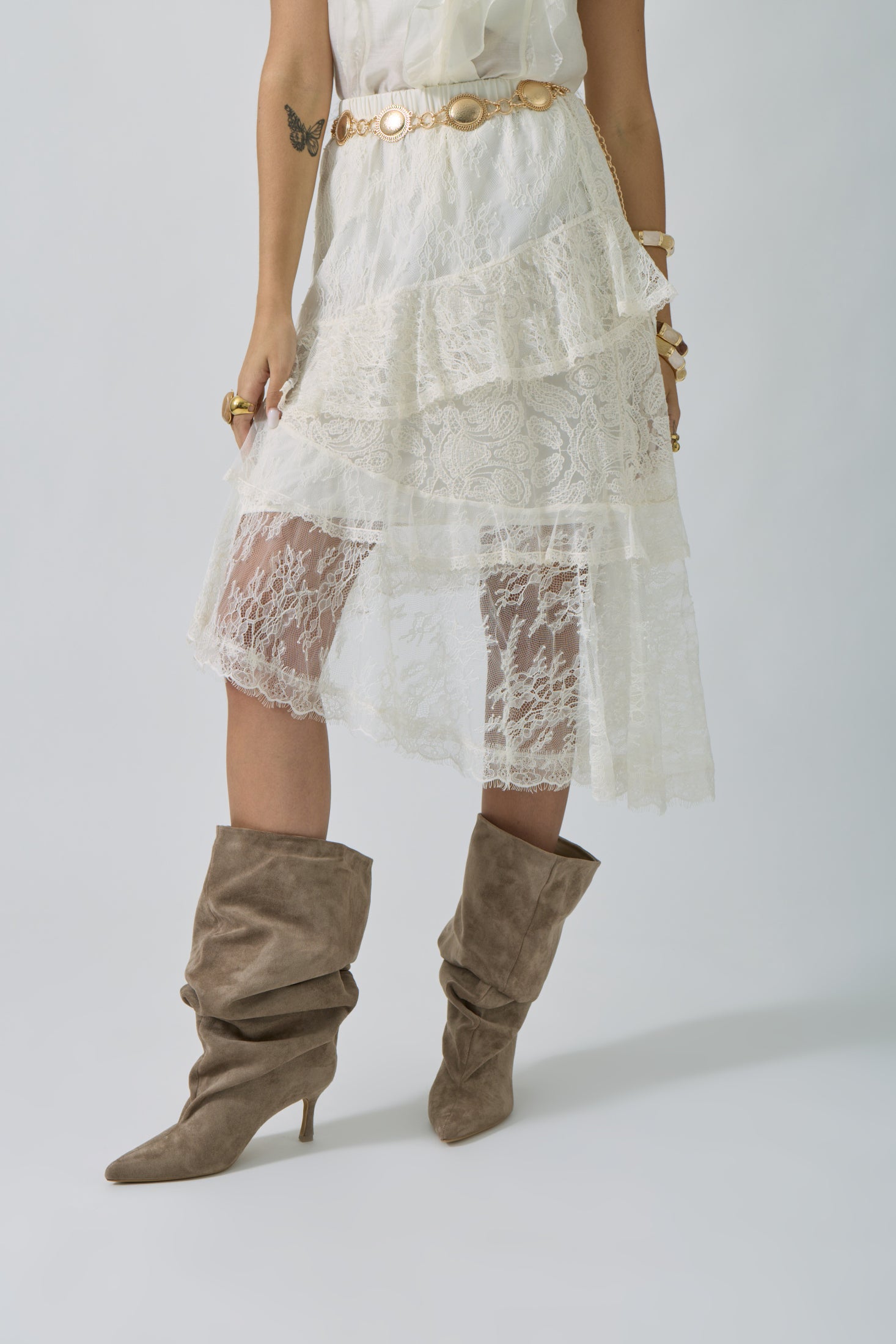Gonna Annette panna|Colore:Panna