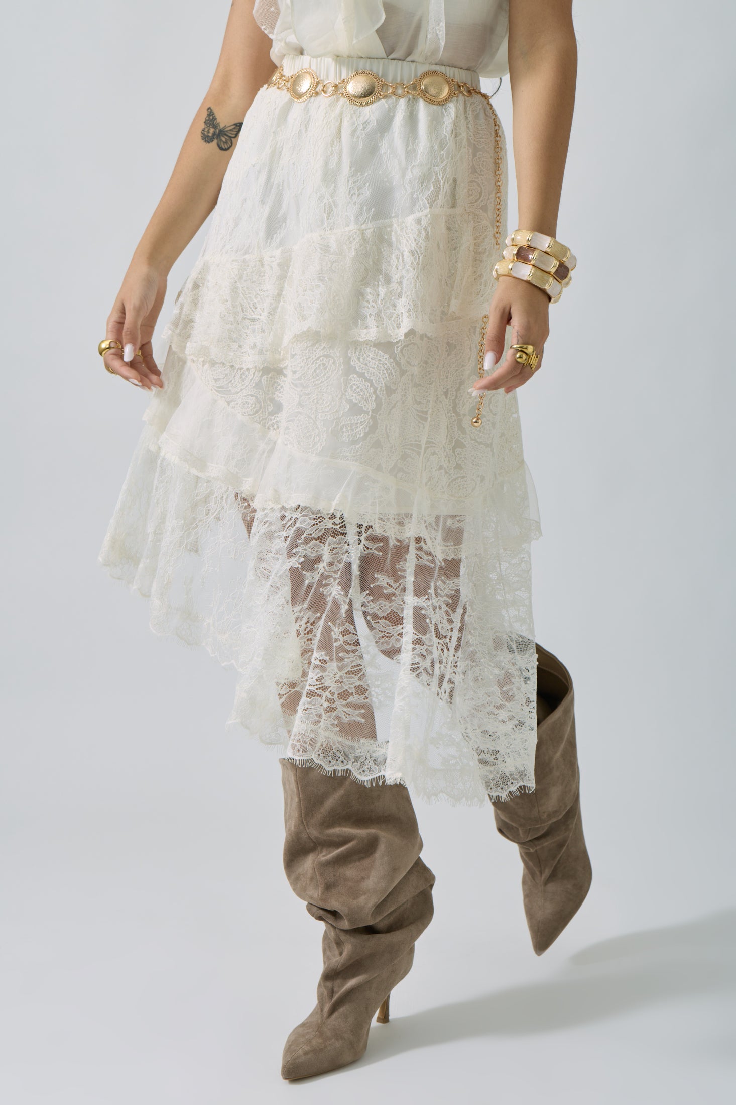 Gonna Annette panna|Colore:Panna