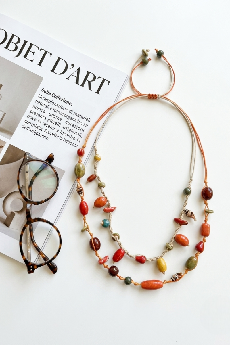 Collana Indi multicolore|Colore:Multicolore