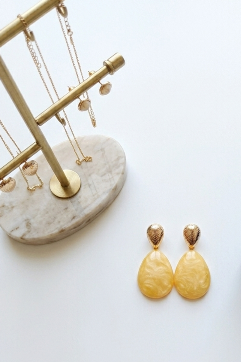 Orecchini Goccia giallo|Colore:Giallo