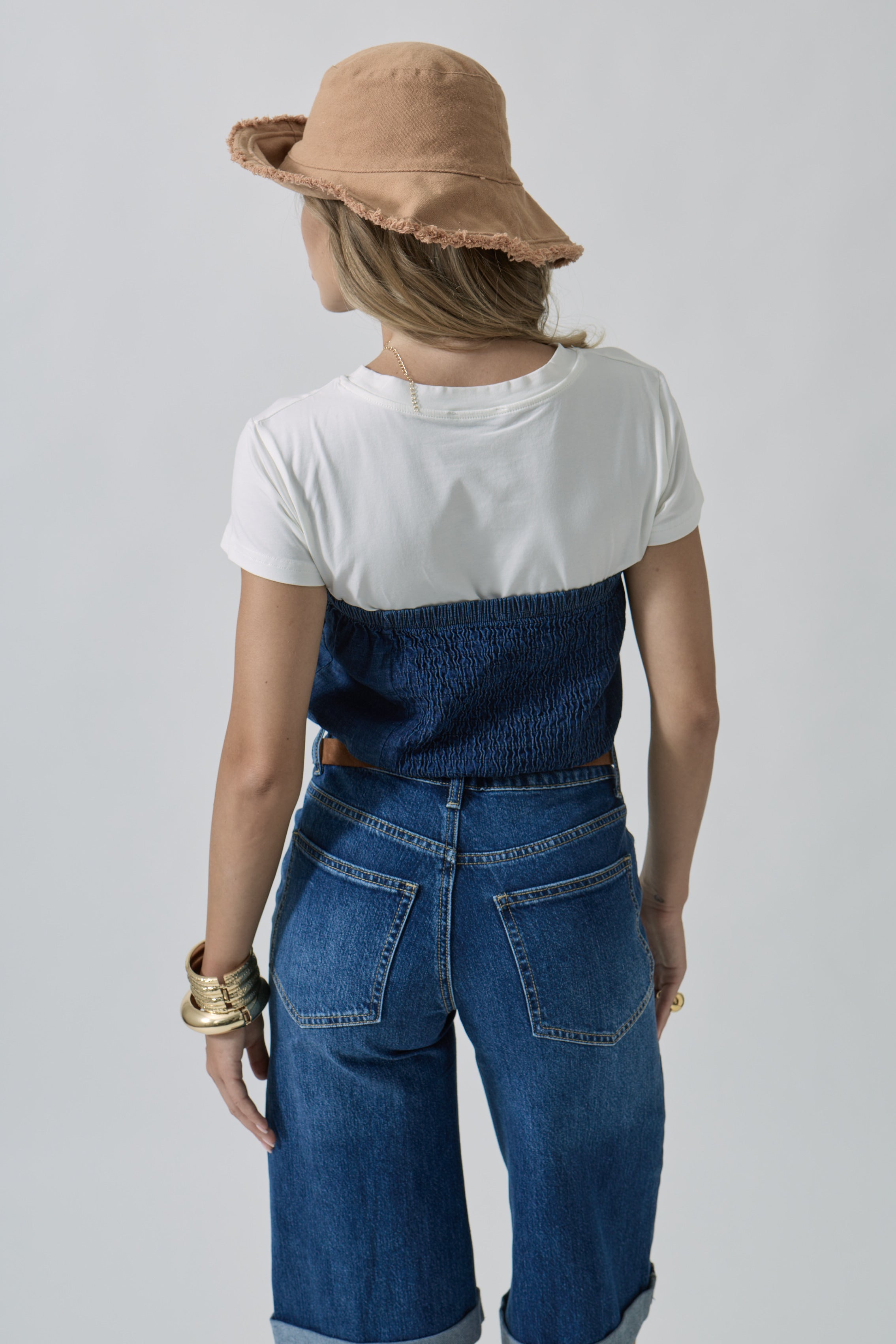 Top Amy denim scuro|Colore:Denim scuro