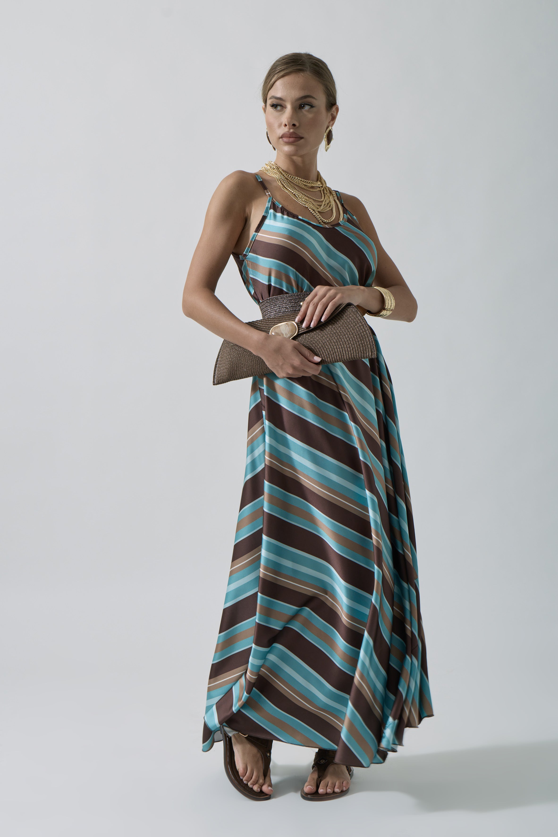 Abito Silk acquamarina|Colore:Acquamarina