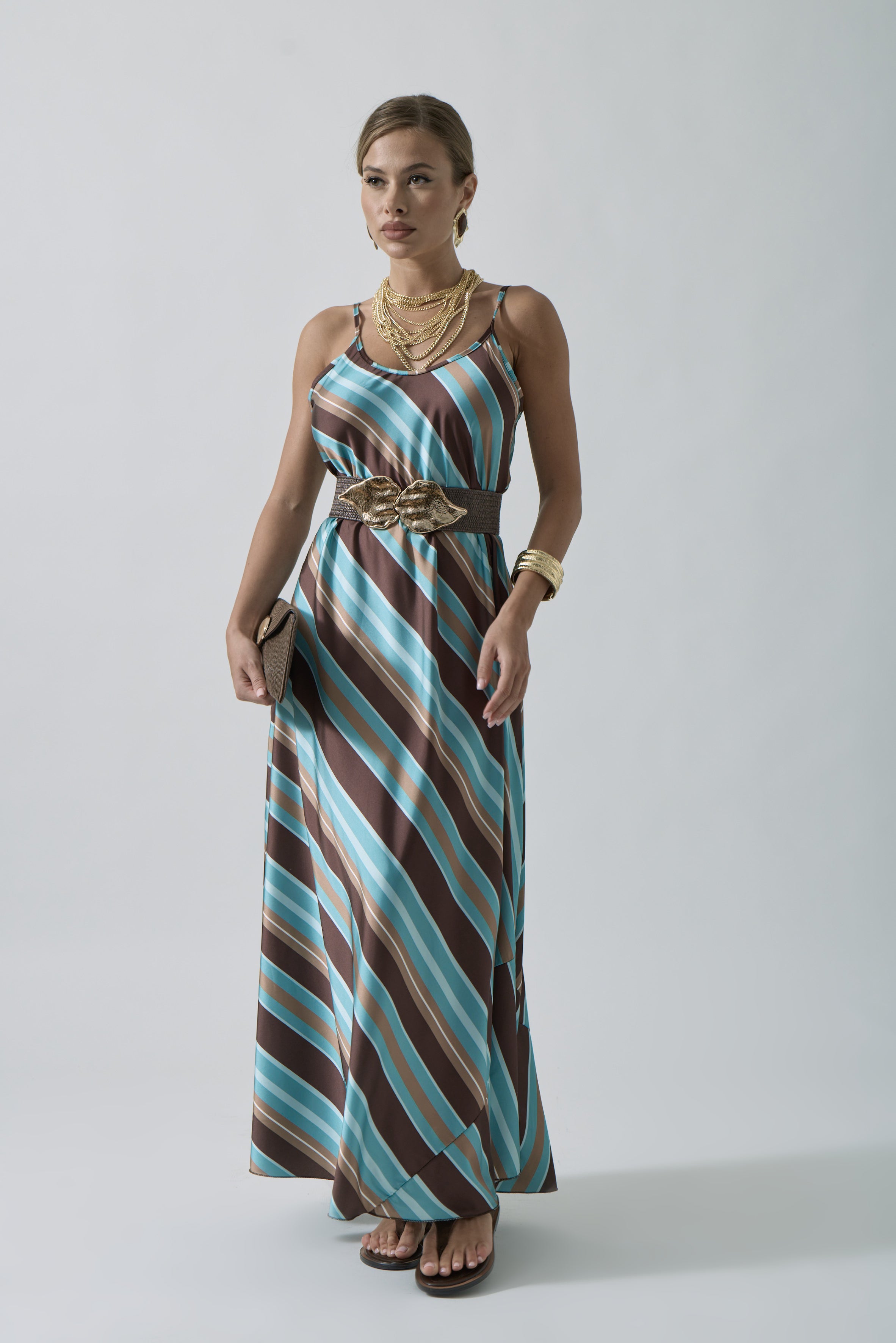 Abito Silk acquamarina|Colore:Acquamarina