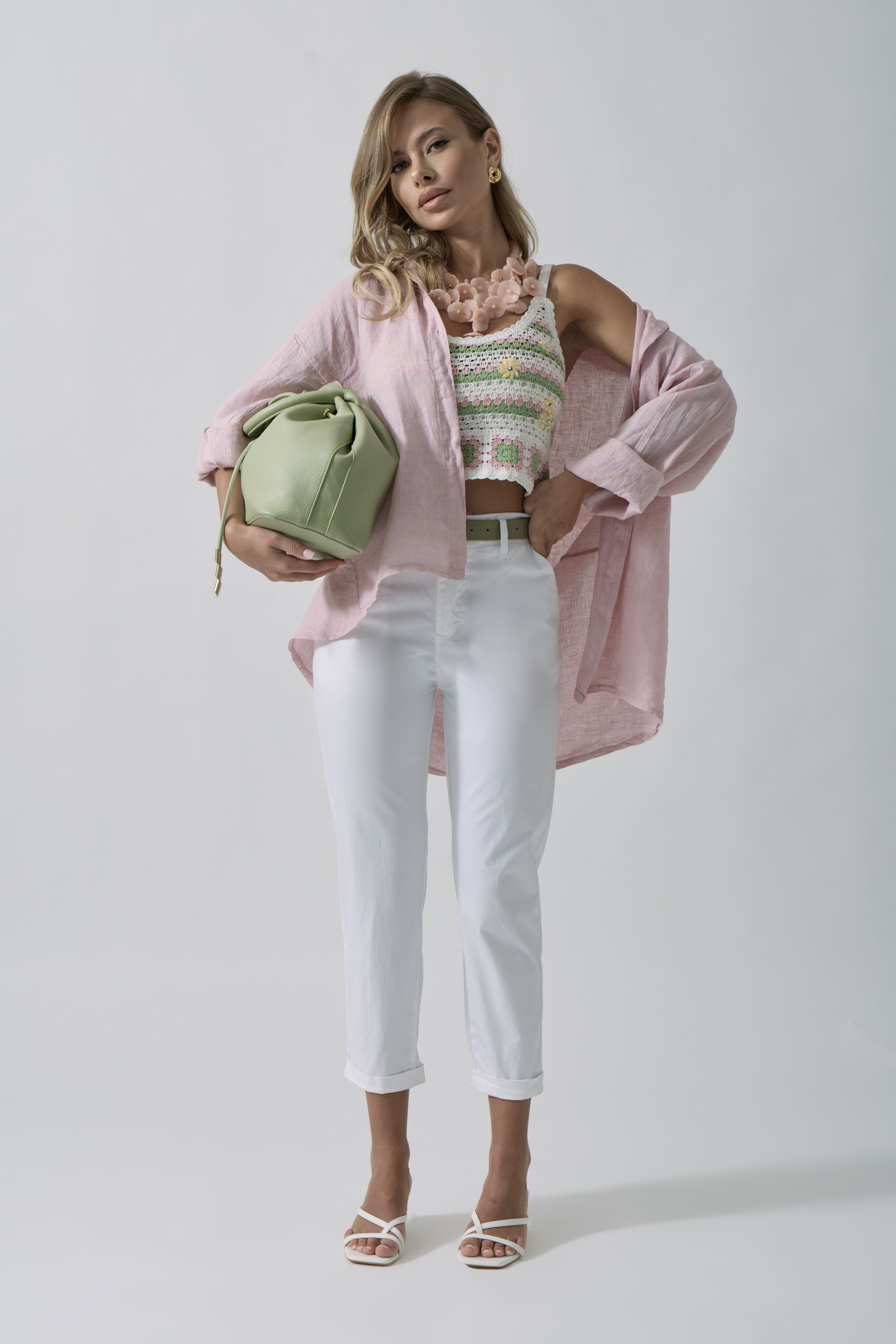 Pantalone America Bianco|Colore:Bianco