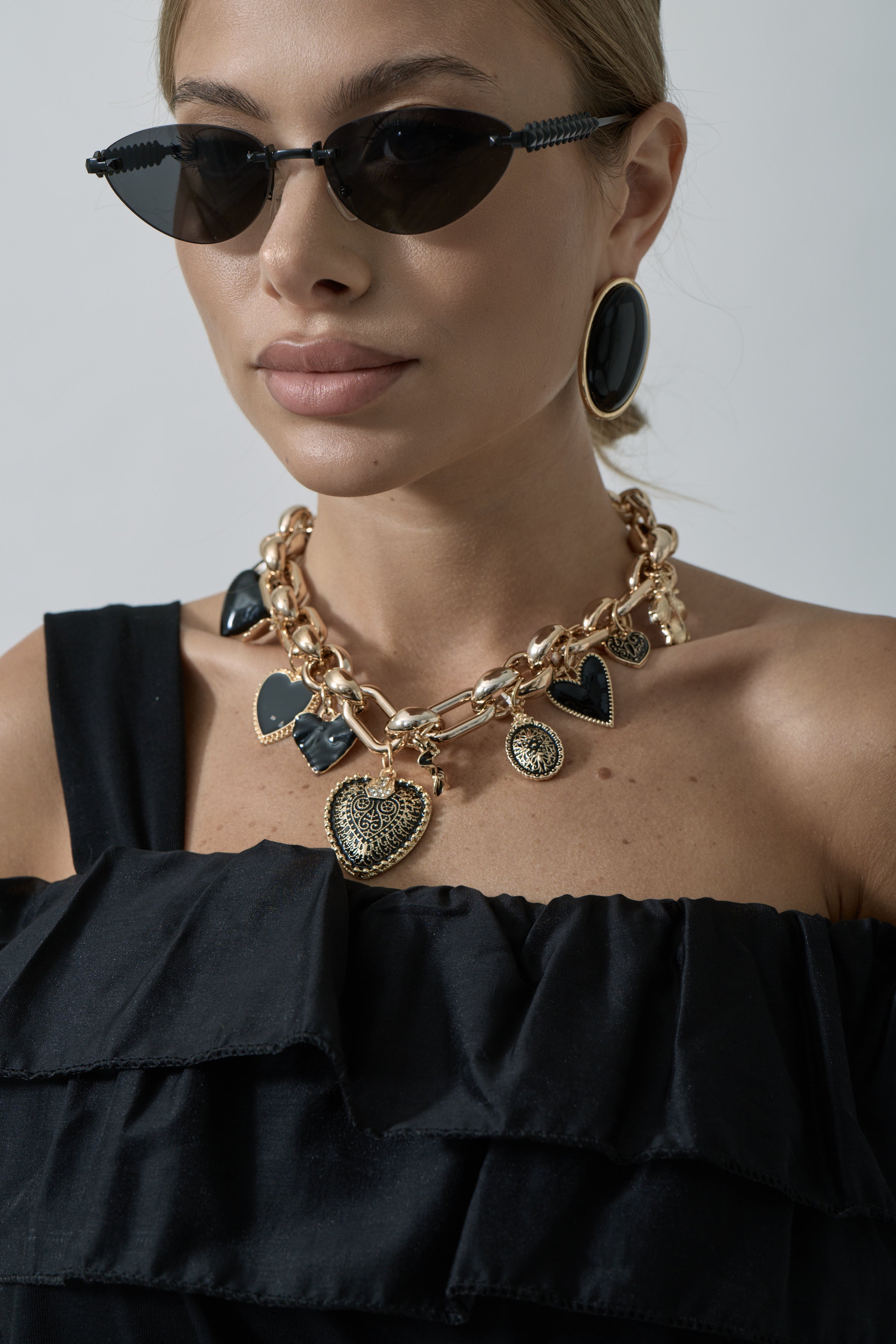 Collana Catena Cuori oro|Colore:Oro