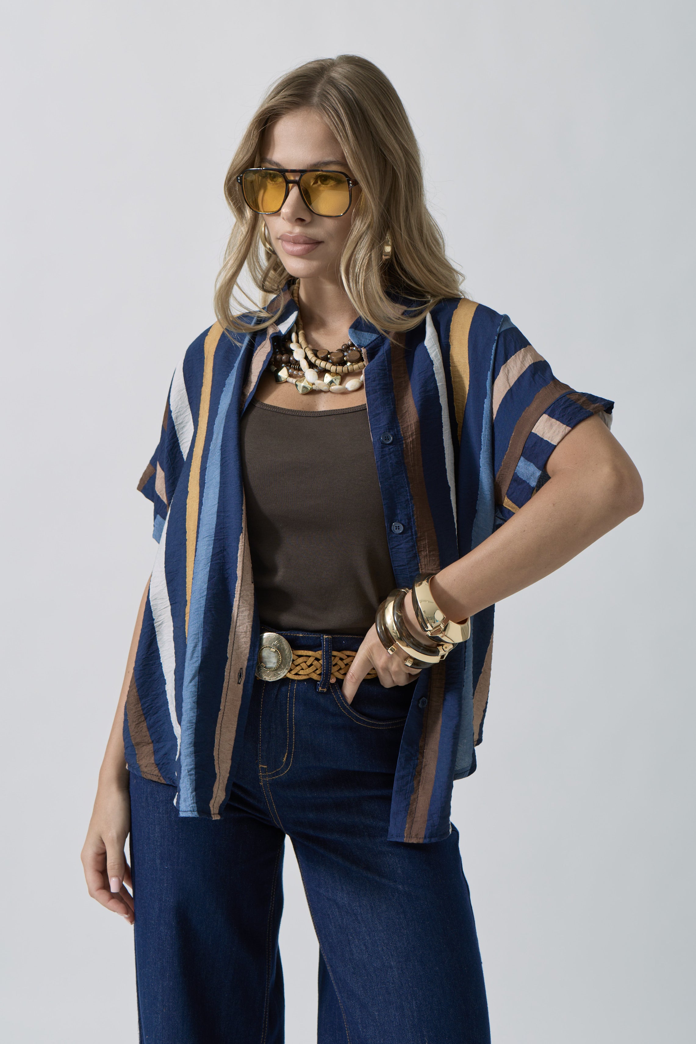 Camicia Malibu blu|Colore:Blu